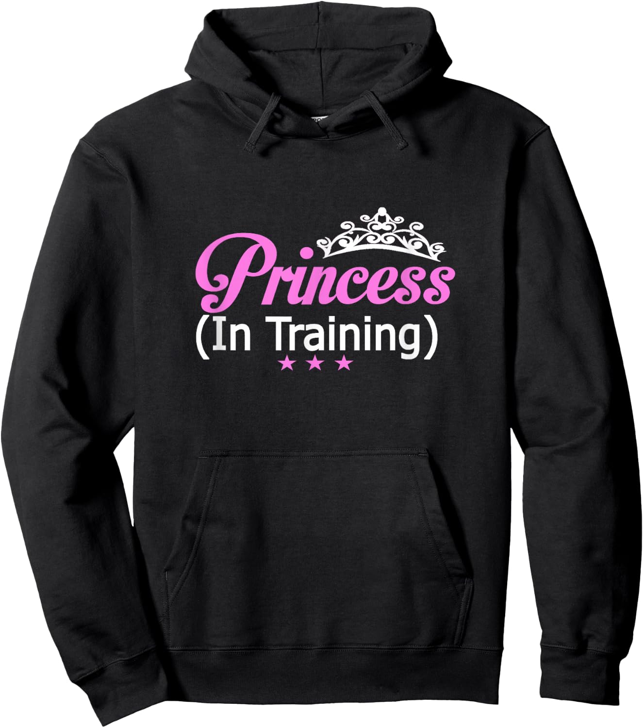 Princess In Training Funny Tiara Hoodie - Hoodie | Black