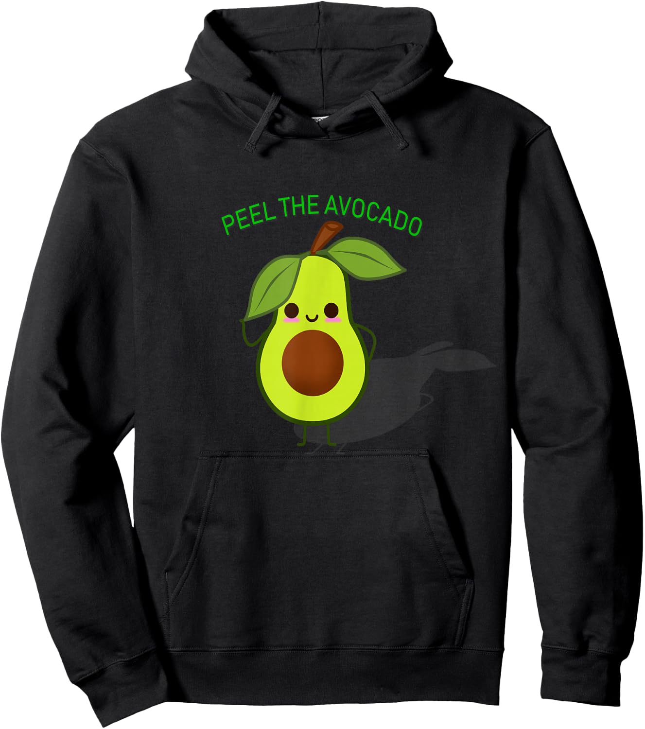 Peel the Avocado Healthy Food Veggie Guacamole Hoodie - Hoodie | Black