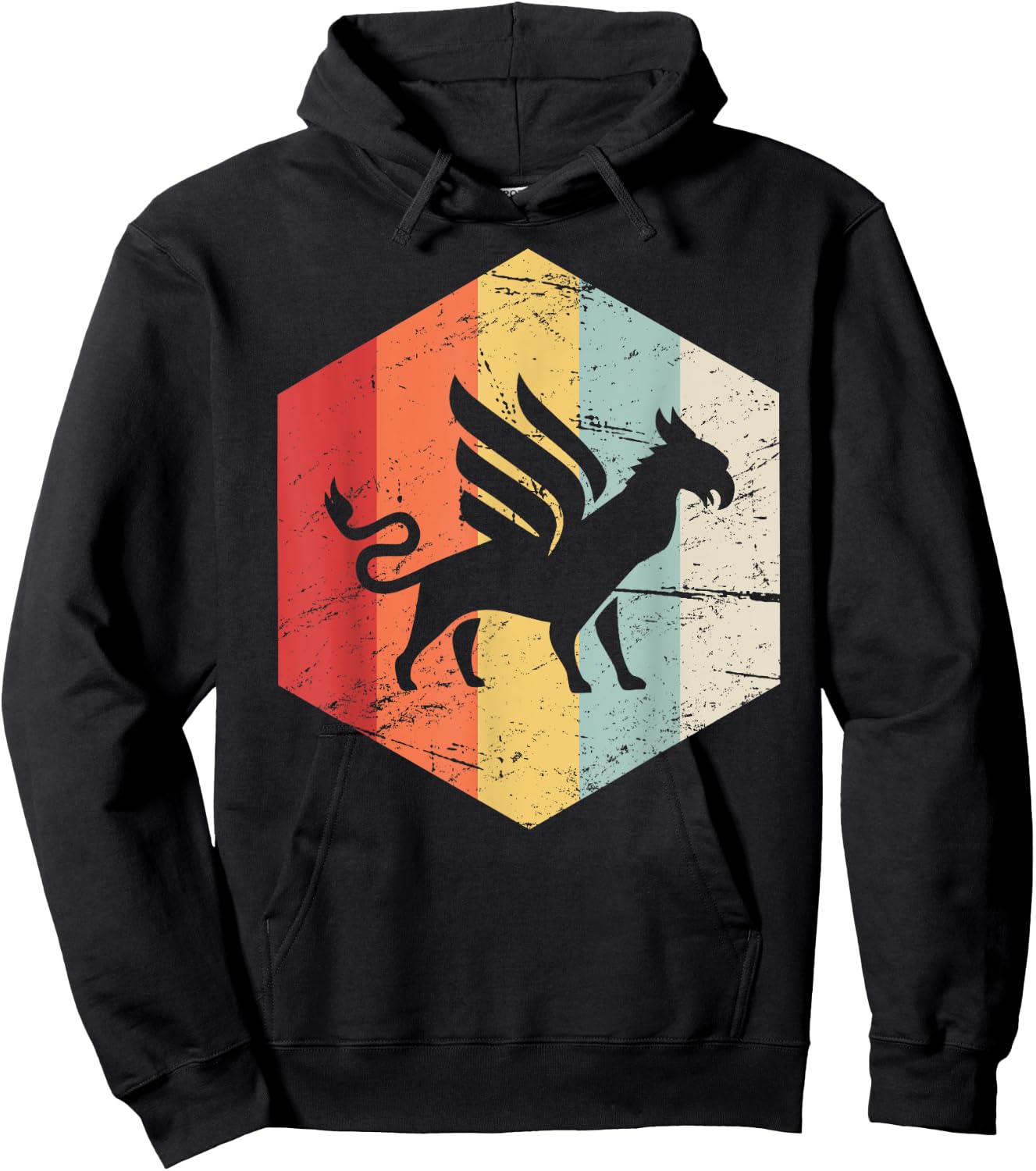 Vintage Retro Beast Griffin Hoodie - Hoodie | Black