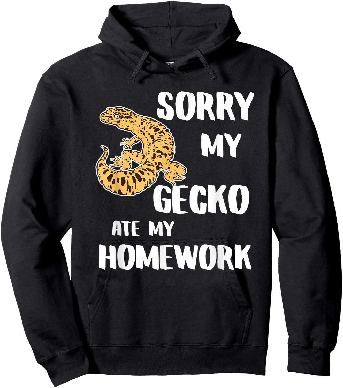 My Leopard Gecko Ate My Homework Hoodie - Hoodie | Black