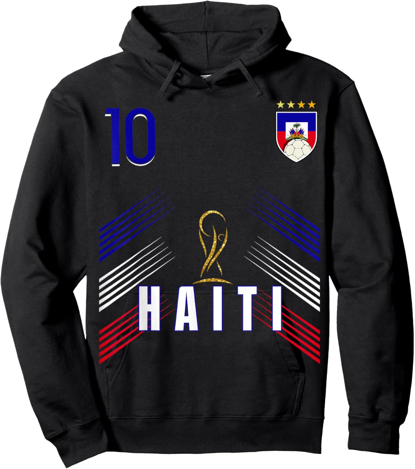 Retro Haiti Flag Haitian Pride Lovers Hoodie - Hoodie | Black