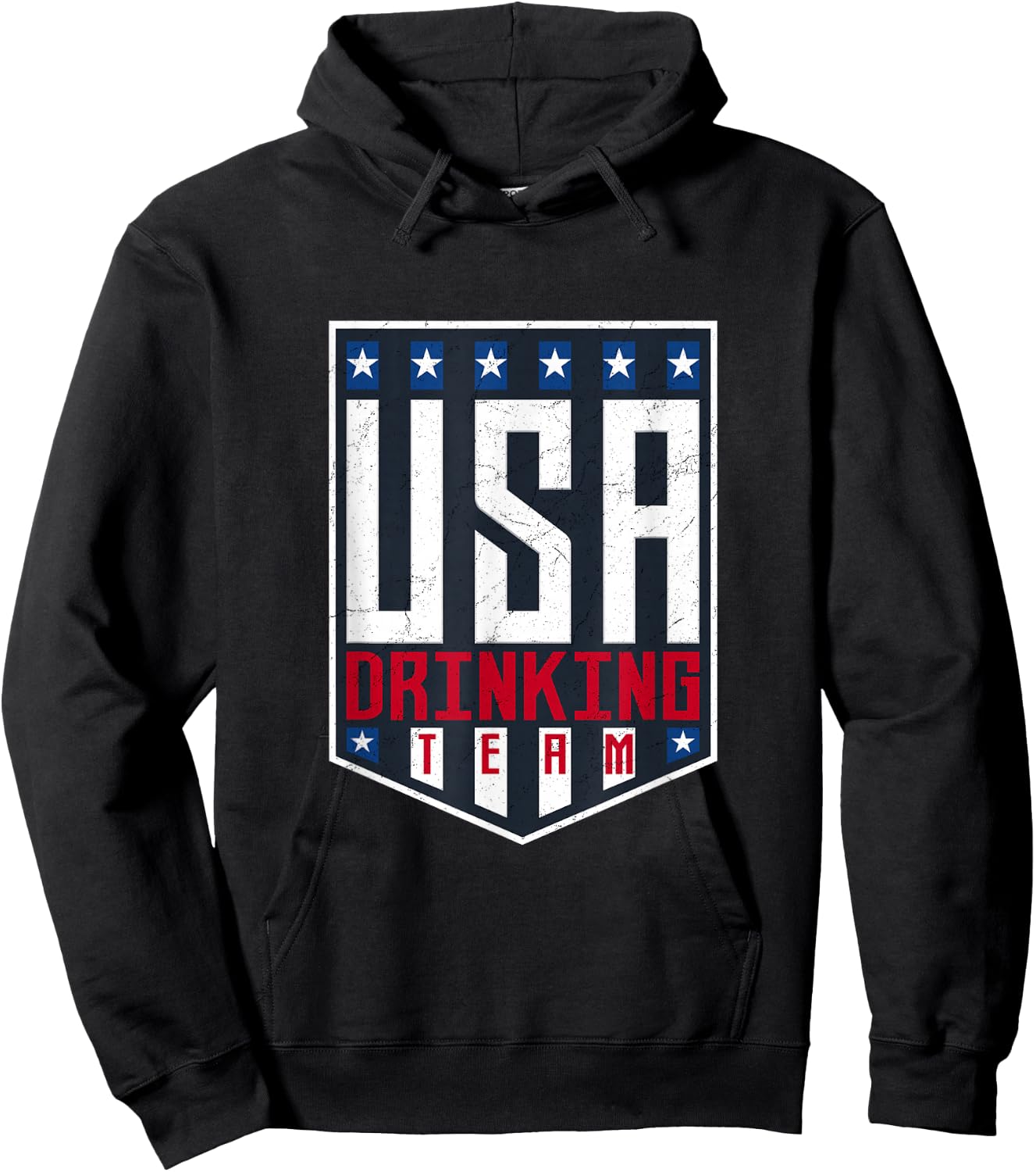 USA Drinking Team patriotic Men Hoodie - Hoodie | Black