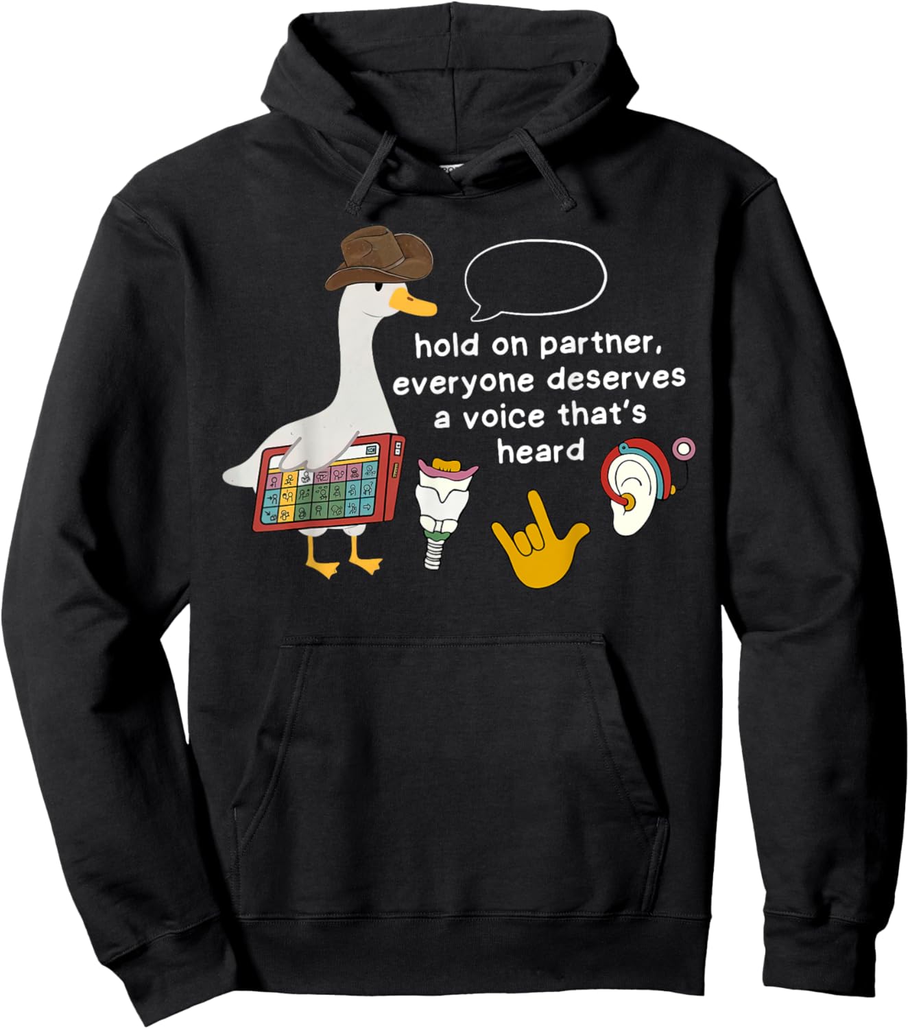 Cowboy Silly Goose SLP Western Speech Language Pathologist Hoodie - Hoodie | Black