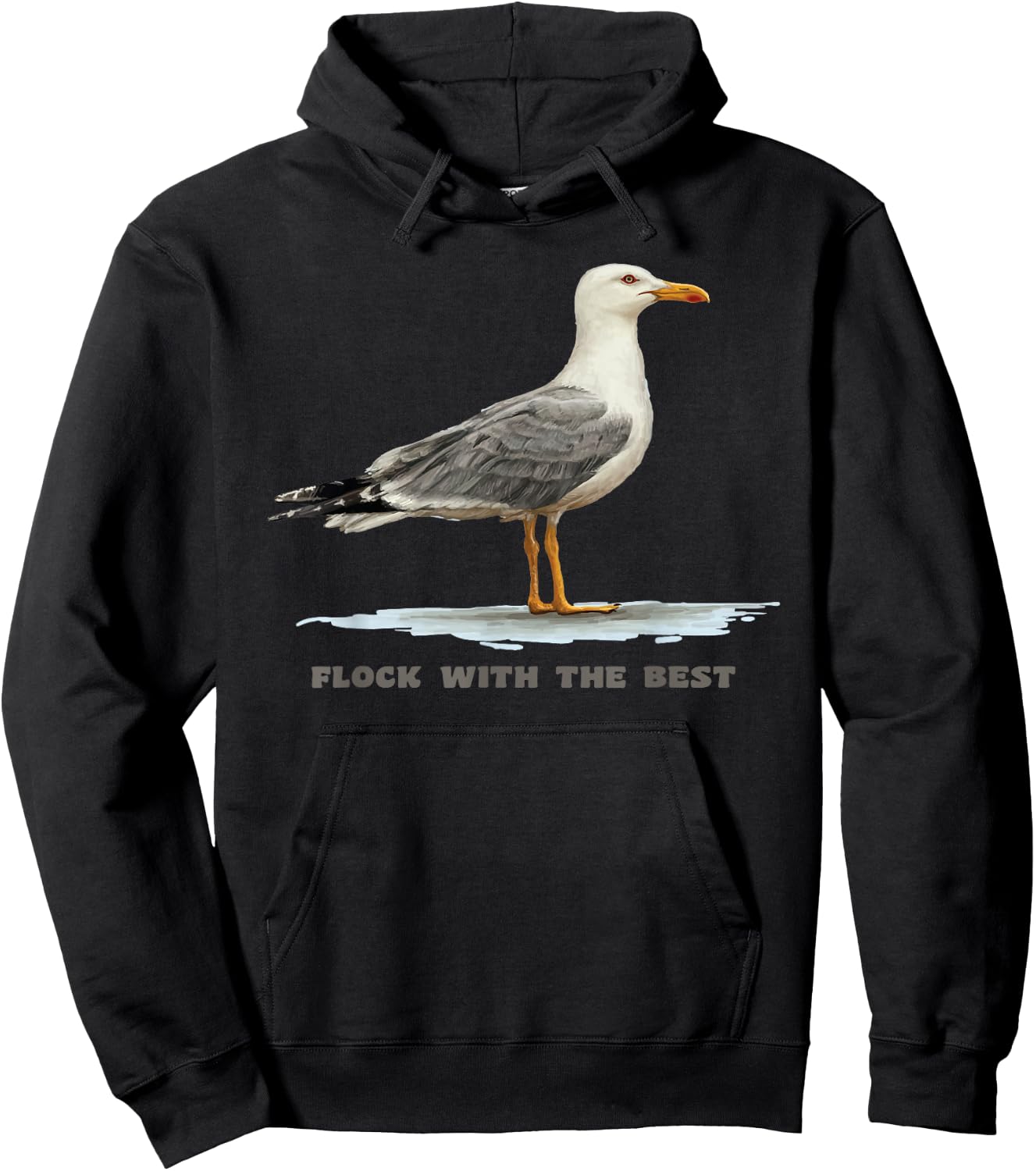 Flock With The Best - Seagull Beach Bird Men Women Girls Kids Hoodie - Hoodie | Black