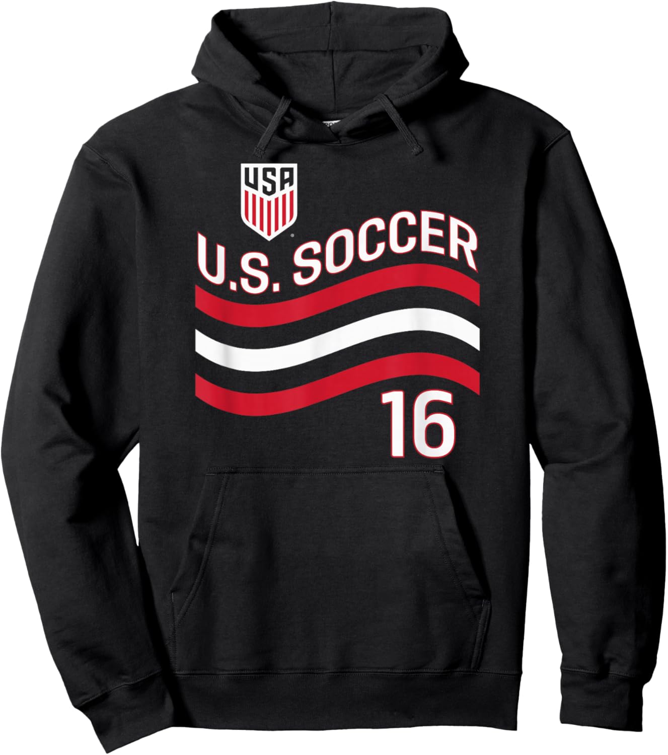 Alex Freeman 16 Navy USMNT Officially Licensed Hoodie - Hoodie | Black