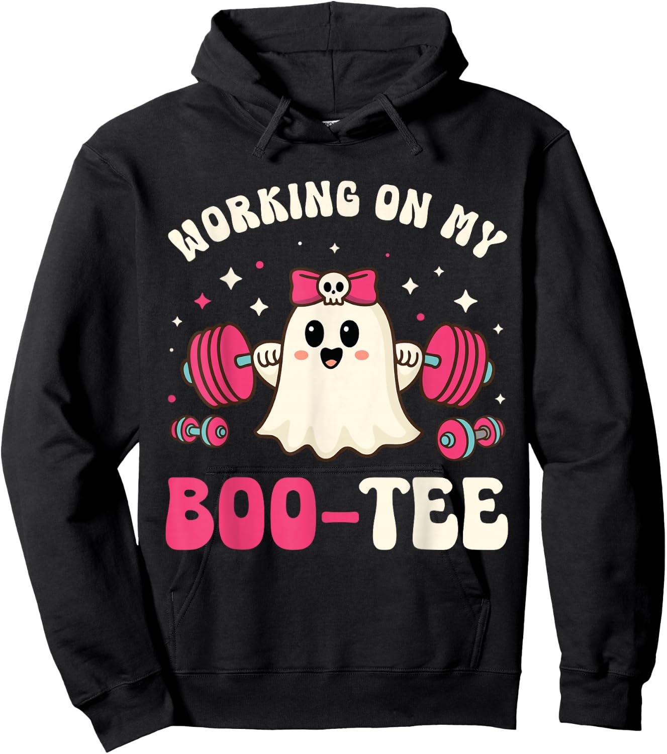 Working on My Boo Funny Gym Halloween Dead Lift Ghost Hoodie - Hoodie | Black