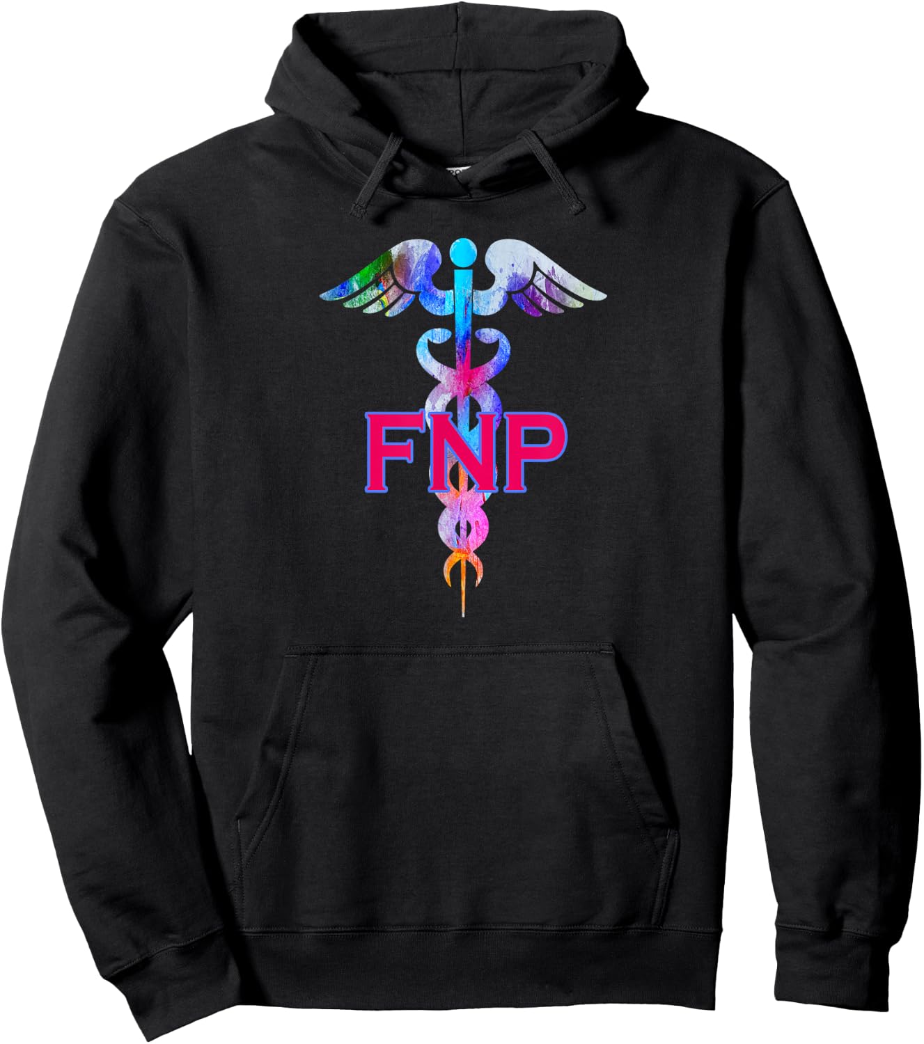 FNP Family Nurse Practitioner Caduceus Gifts Hoodie - Hoodie | Black