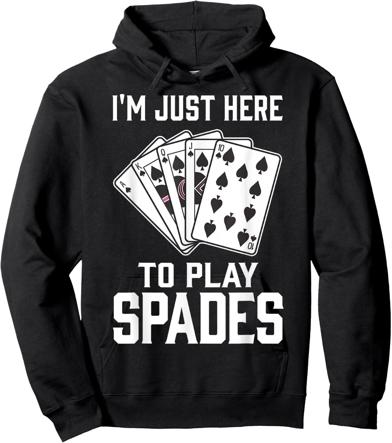 Spades Card Game Playing Hoodie - Hoodie | Black