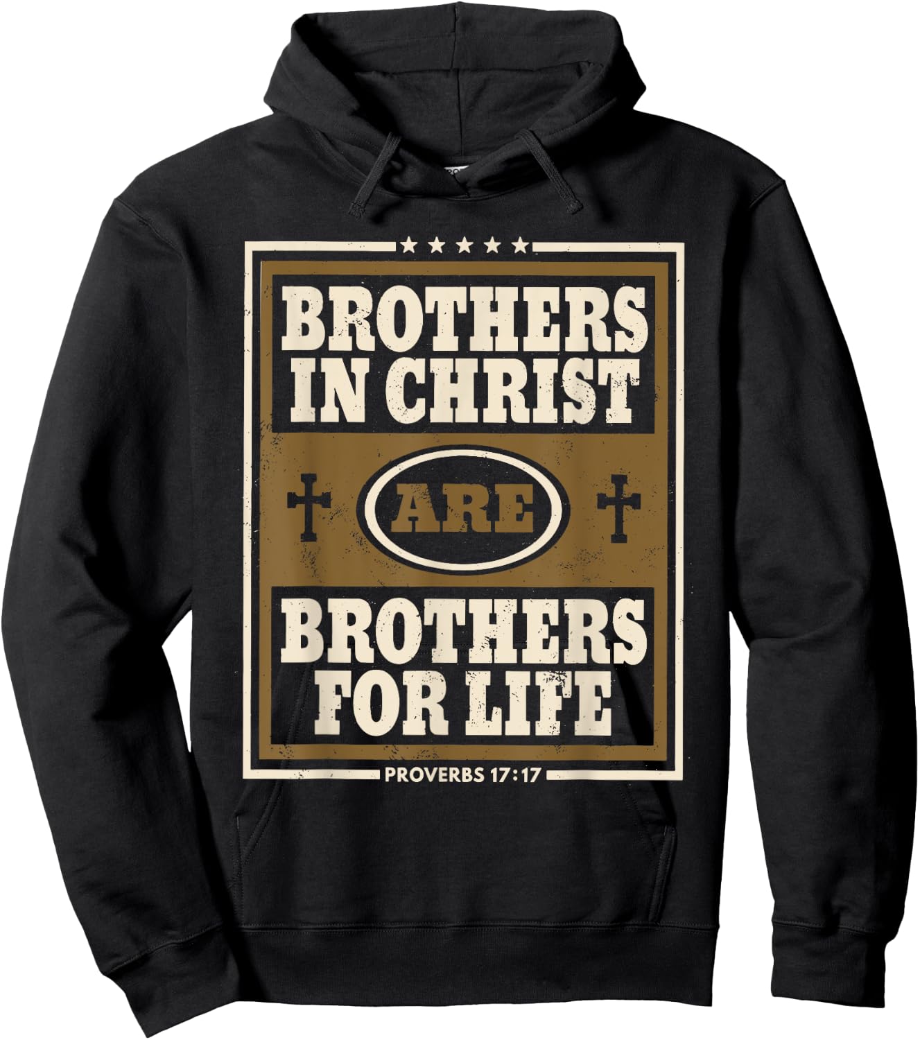 Brothers in Christ Christian Hoodie - Hoodie | Black