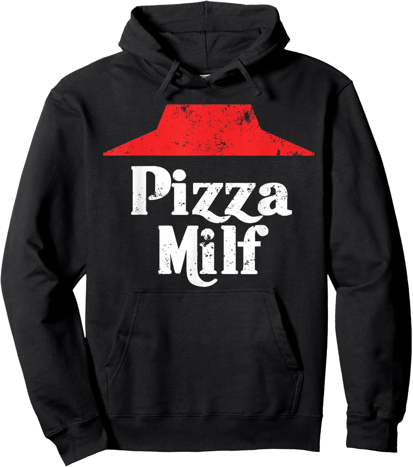 Pizza Hot Mom Hut Funny Carbo Load Deep Dish Hoodie - Hoodie | Black