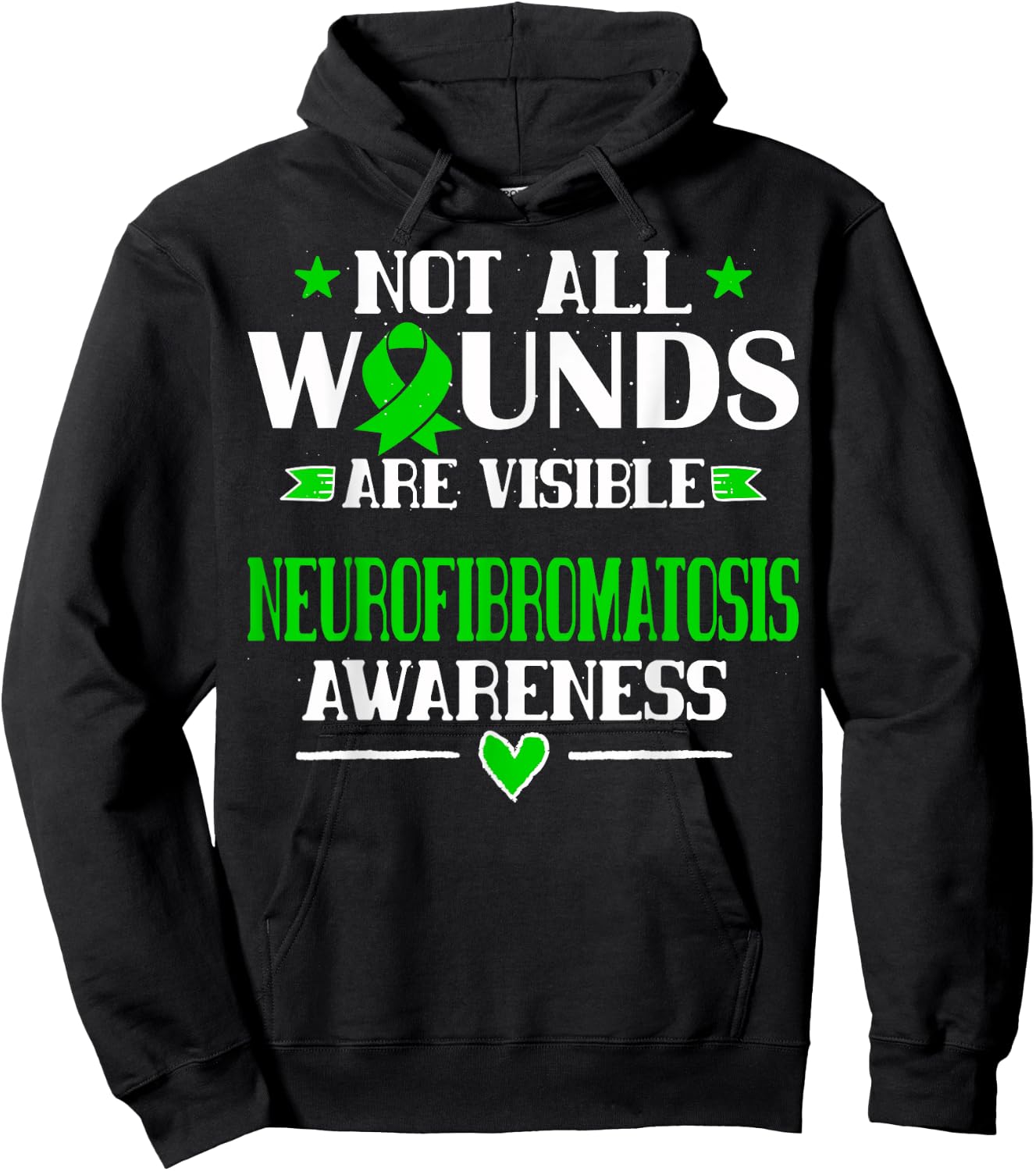 NF1 - Not All Wounds Are Visible Shirt Hoodie - Hoodie | Black