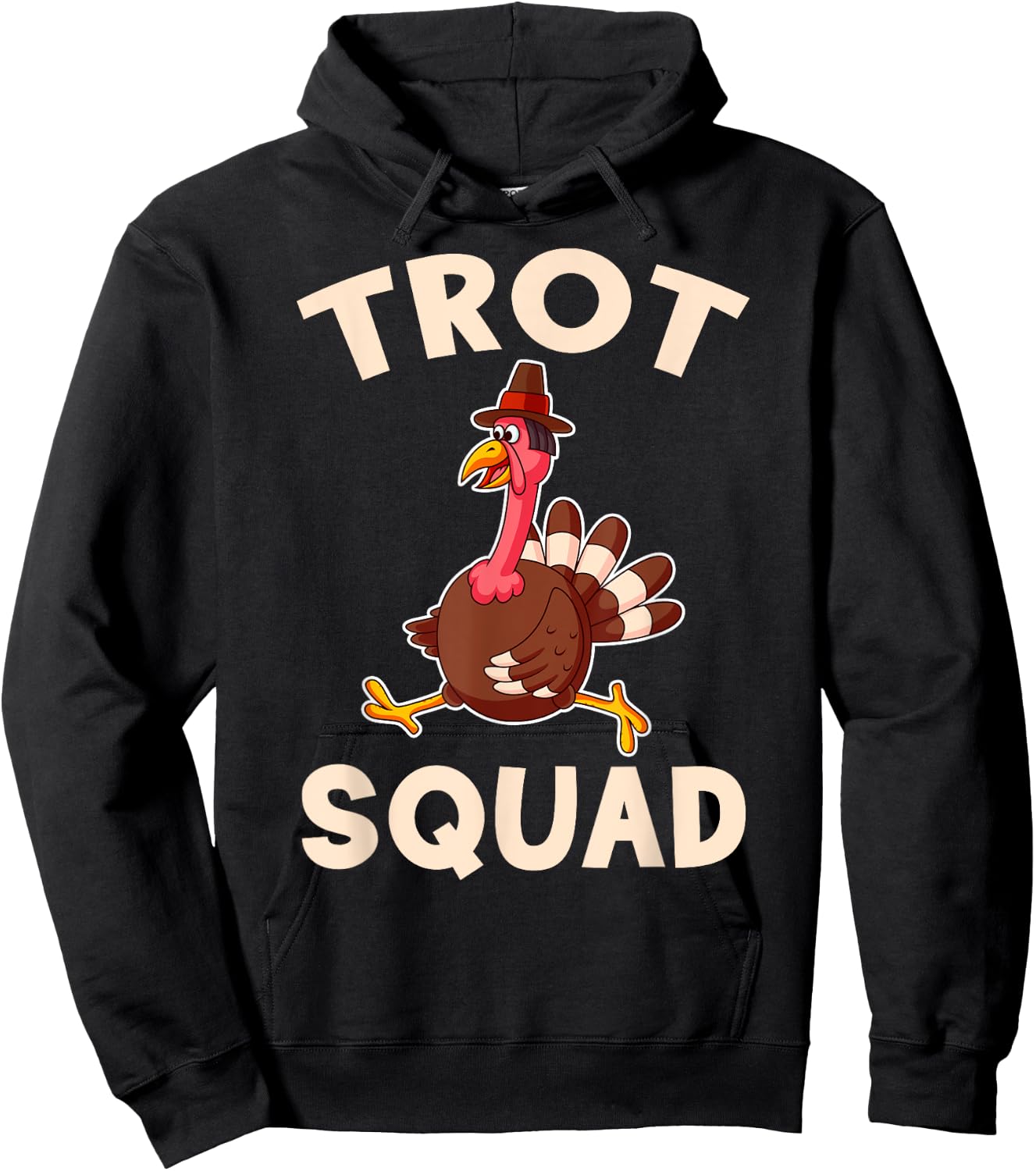 Thanksgiving Turkey Trot Squad Matching Family Team Race Hoodie - Hoodie | Black