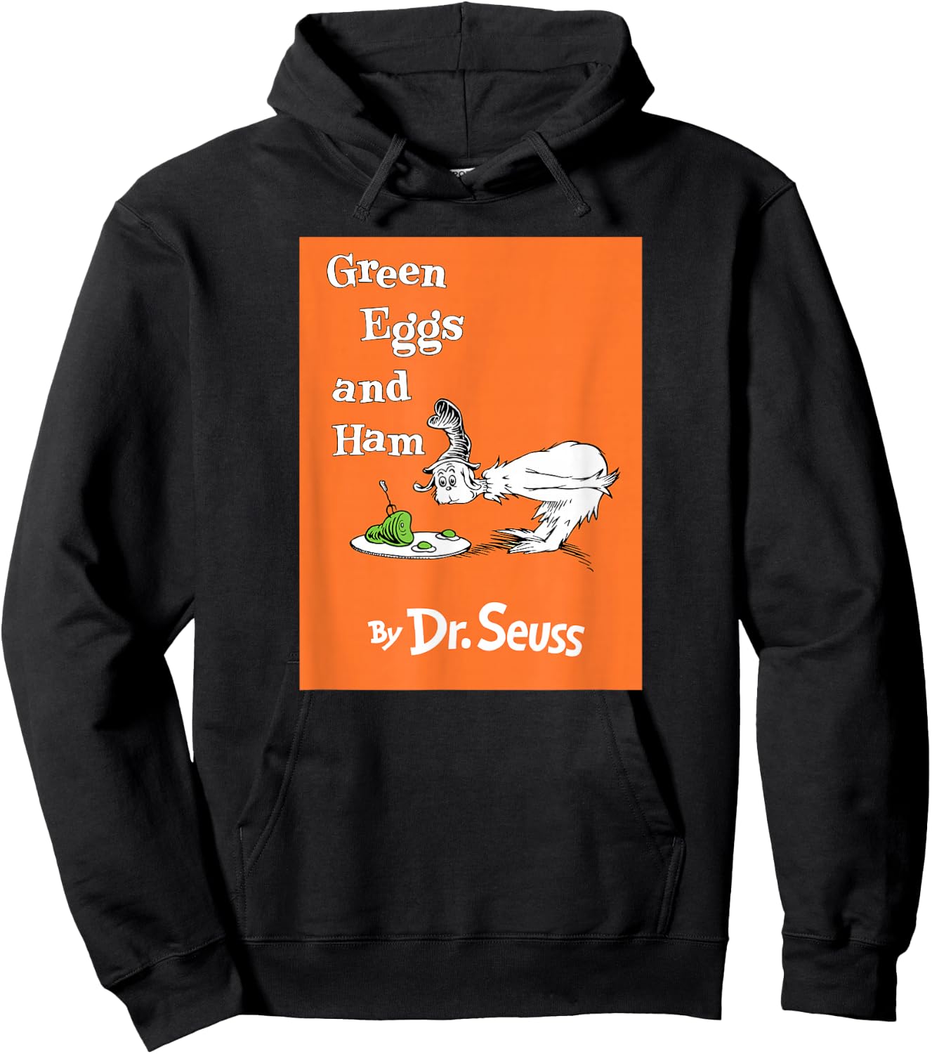 Dr. Seuss Green Eggs and Ham Book Cover Hoodie - Hoodie | Black