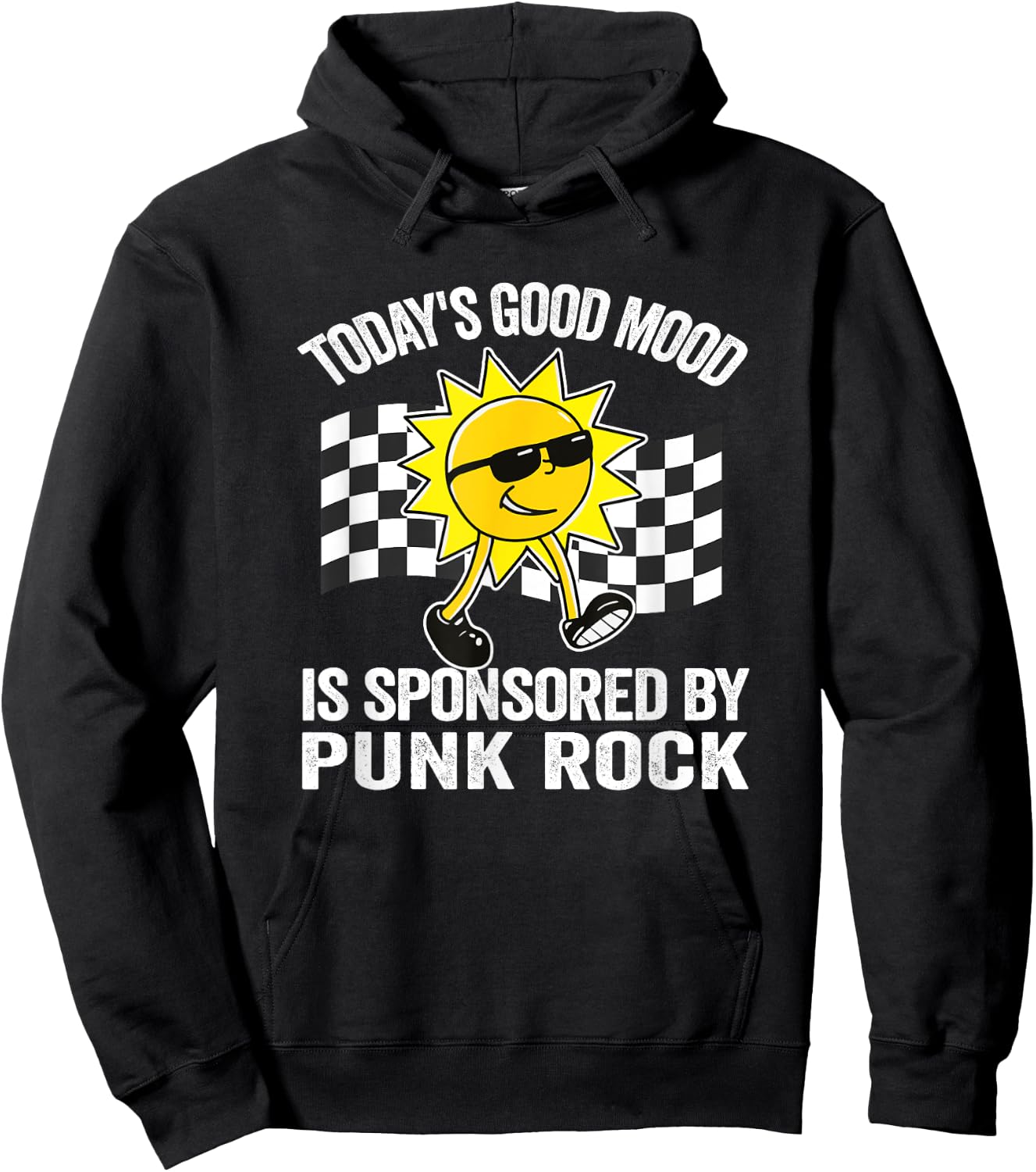 Today's Good Mood Is Sponsored By Punk Rock Retro Hoodie - Hoodie | Black