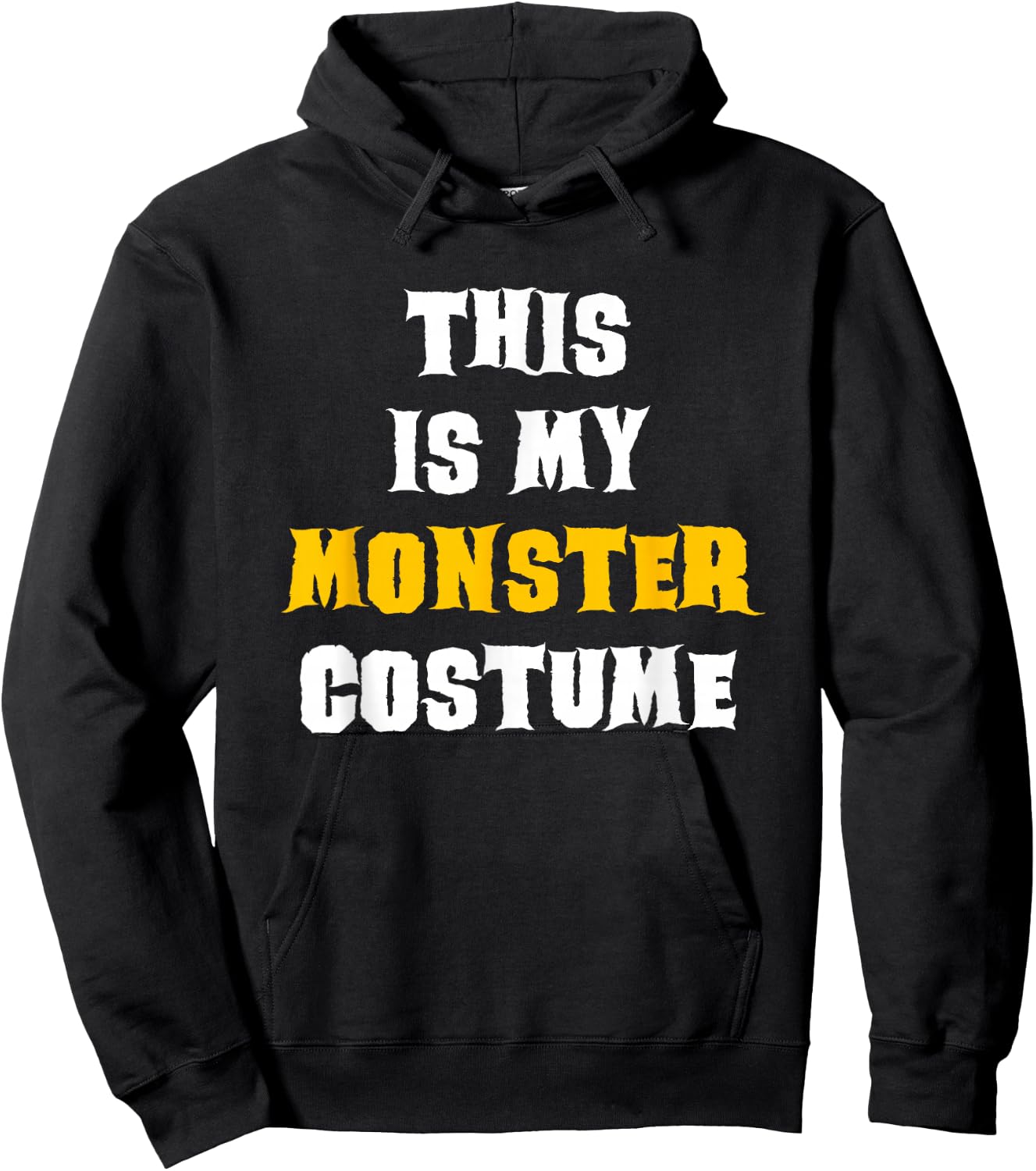This Is My Monster Halloween Costume Simple Last Minute Hoodie - Hoodie | Black