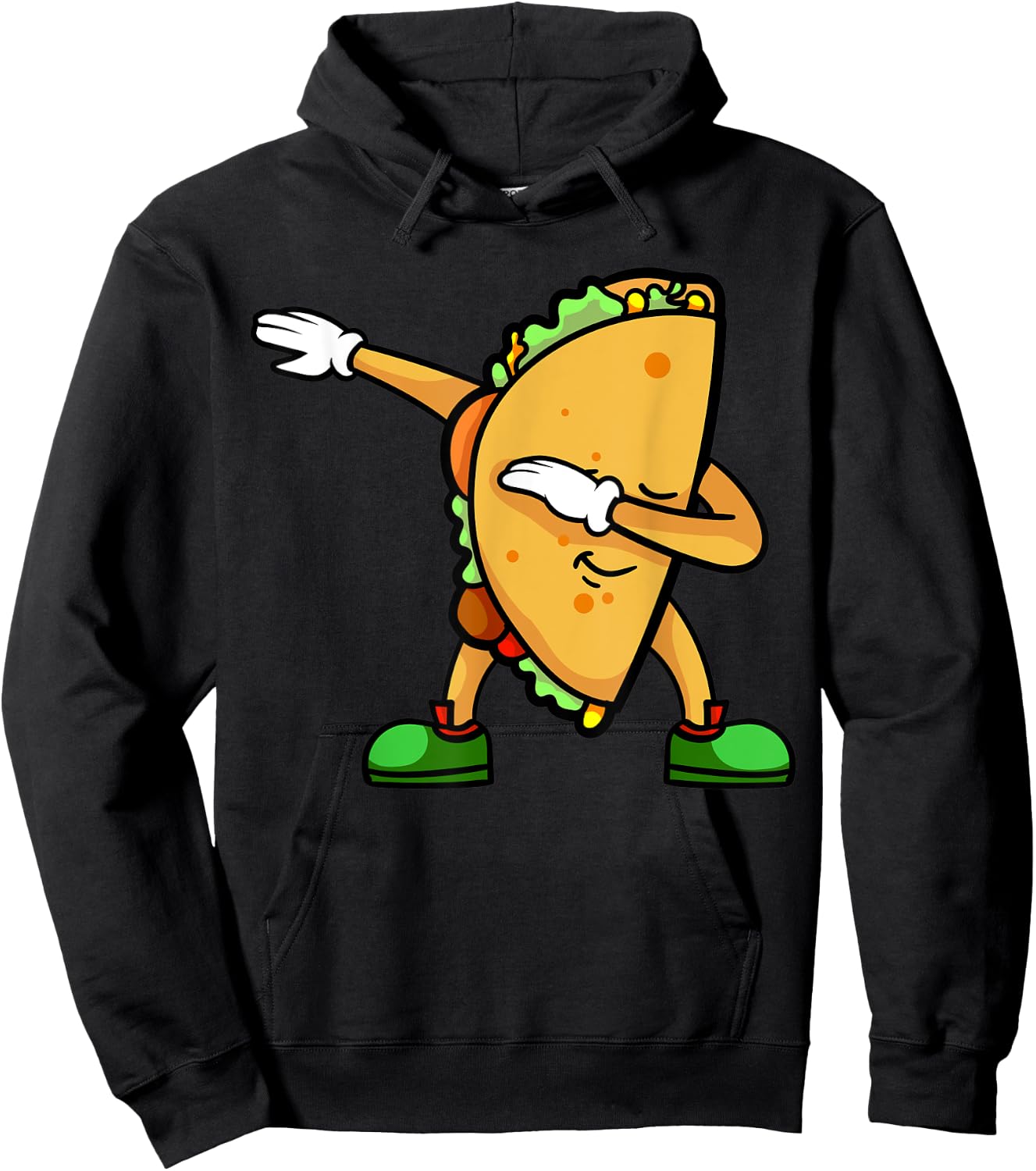 Funny Dabbing Taco Mexican Shirt | Cinco De Mayo Fiesta Hoodie - Hoodie | Black