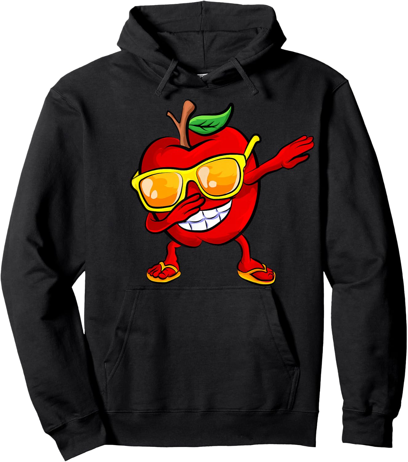 Dabbing Apple Sunglasses Design Green Apples Lovers Hoodie - Hoodie | Black
