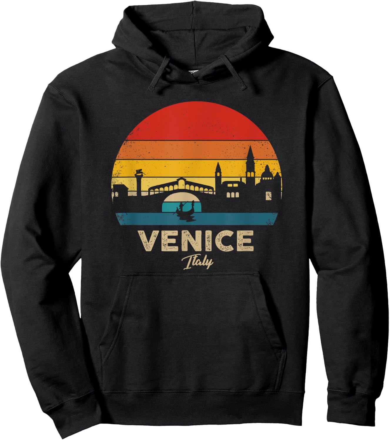 Vintage Venice Italy Souvenir Hoodie - Hoodie | Black