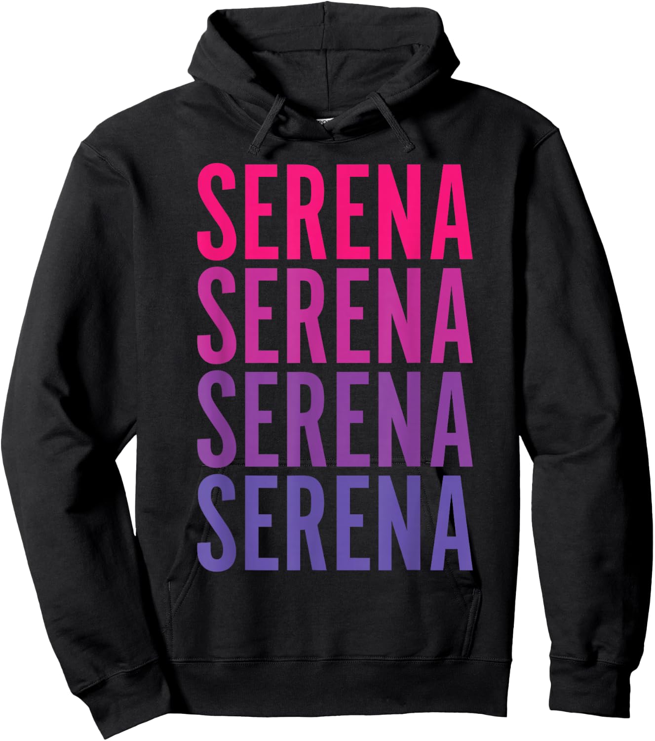 Serena, Inspire and Motivate Women's Tennis , Black, Small Hoodie - Hoodie | Black