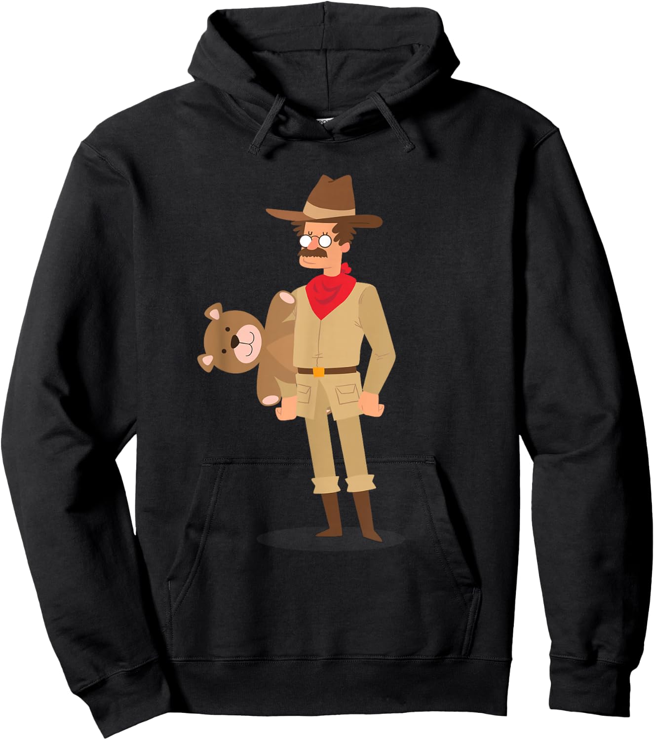 Teddy Roosevelt Shirt Teddy Bear Hoodie - Hoodie | Black