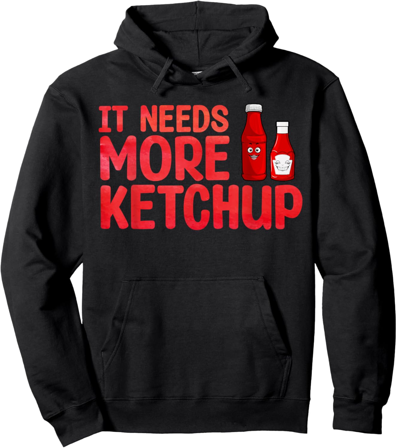 Cute Ketchup Design Women Kids Catsup Ketchup Lover Hoodie - Hoodie | Black