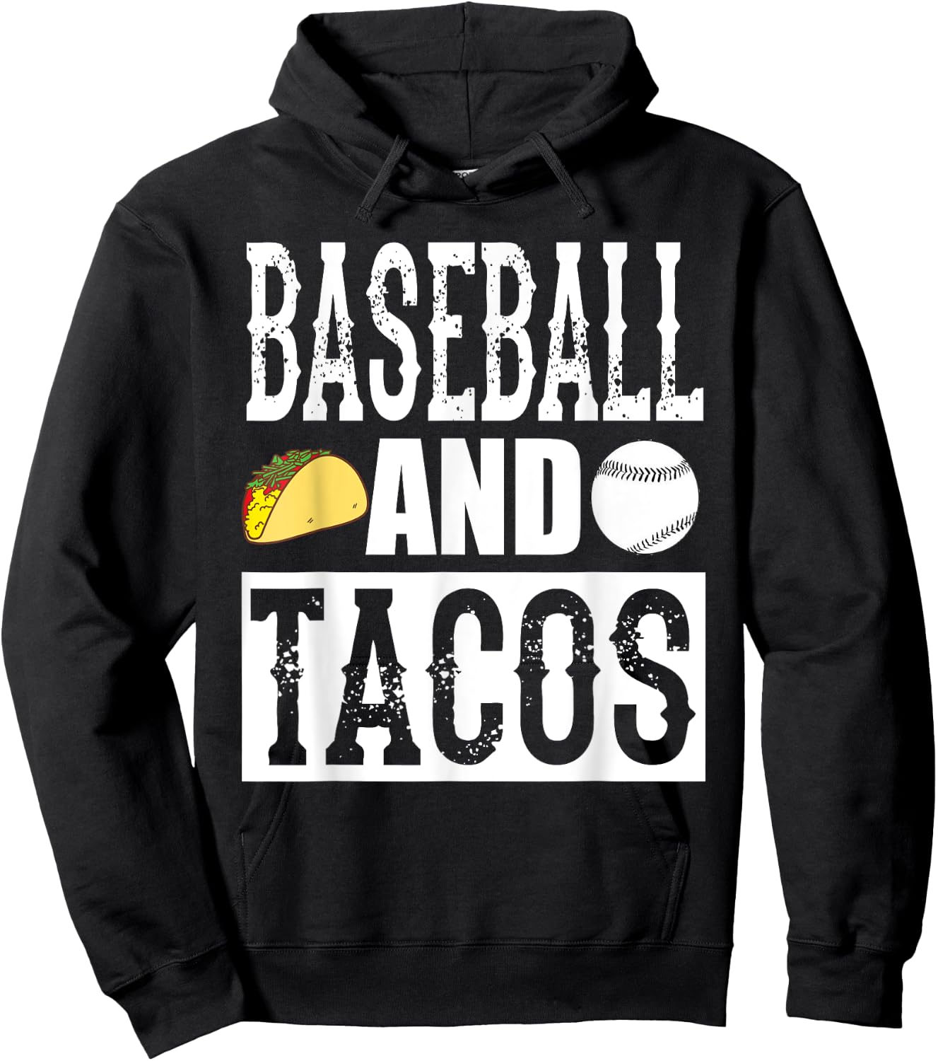 Baseball and Tacos Funny Taco Hoodie - Hoodie | Black