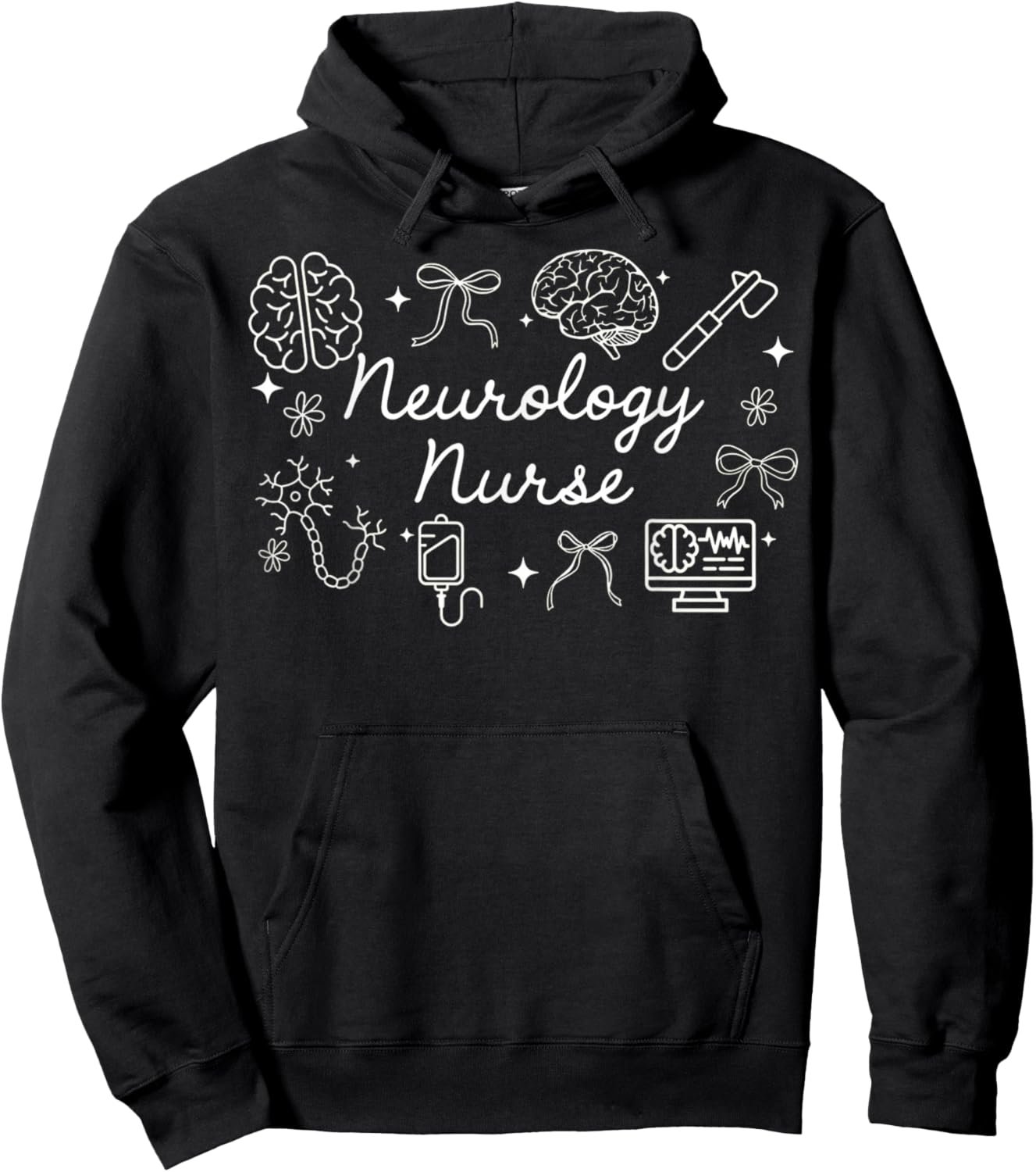 Neuro Nurse Neurology Neuro ICU Rn Neurologist Crewne Hoodie - Hoodie | Black