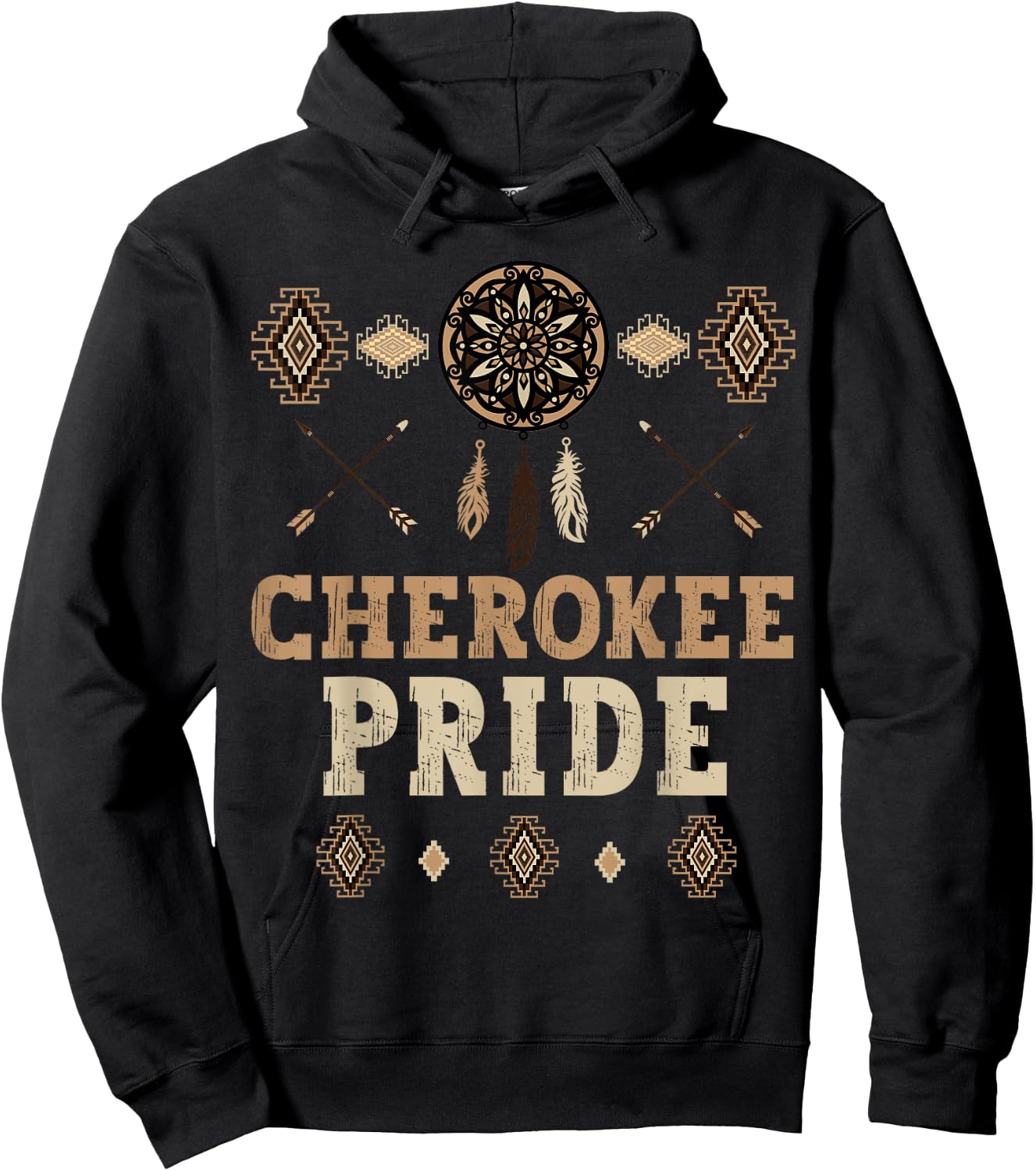Cherokee Pride Native American Month Heritage Indigenous Hoodie - Hoodie | Black