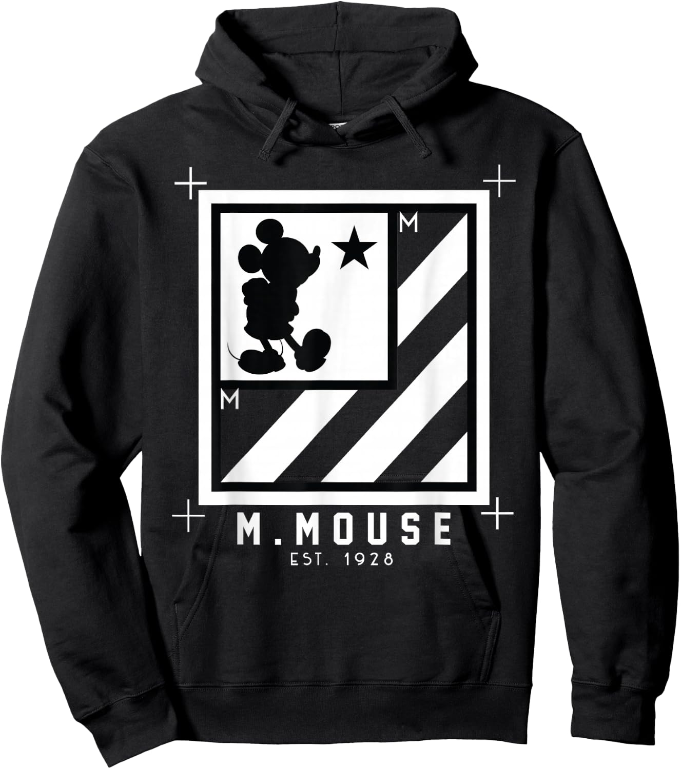 Disney - Mickey Mouse Box with stripes Hoodie - Hoodie | Black