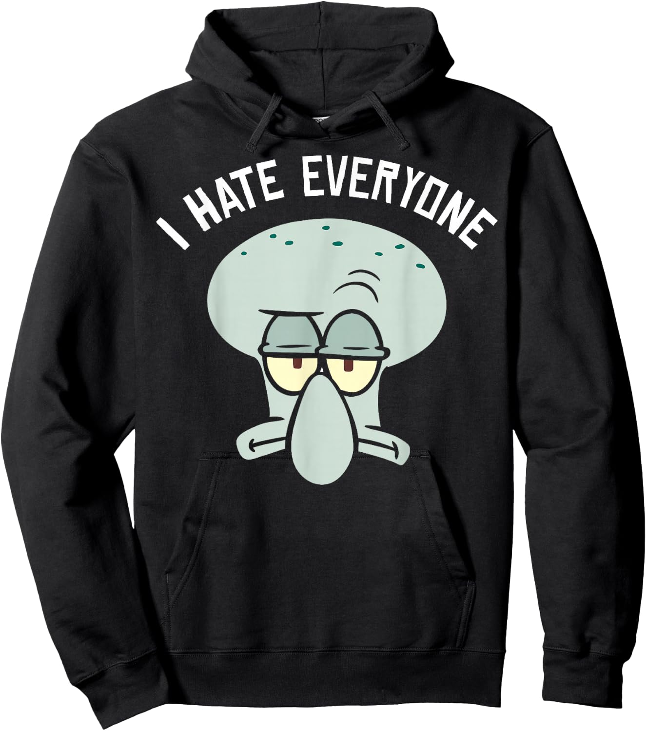 Spongebob Squarepants Squidward I Hate Everyone Small Hoodie - Hoodie | Black