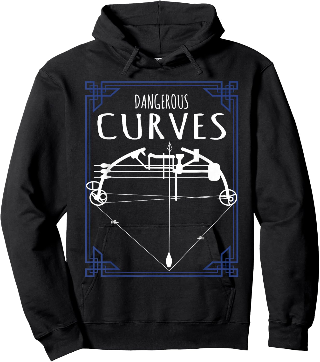 Arrow and bow design just like archery, Ok Archer Hoodie - Hoodie | Black