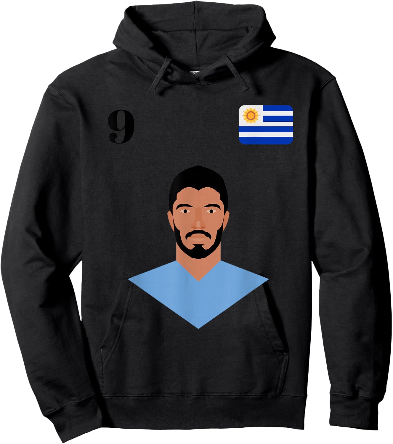 Uruguay Foot Jersey Shirt 2018 Suarez World Soccer Men Women Hoodie - Hoodie | Black