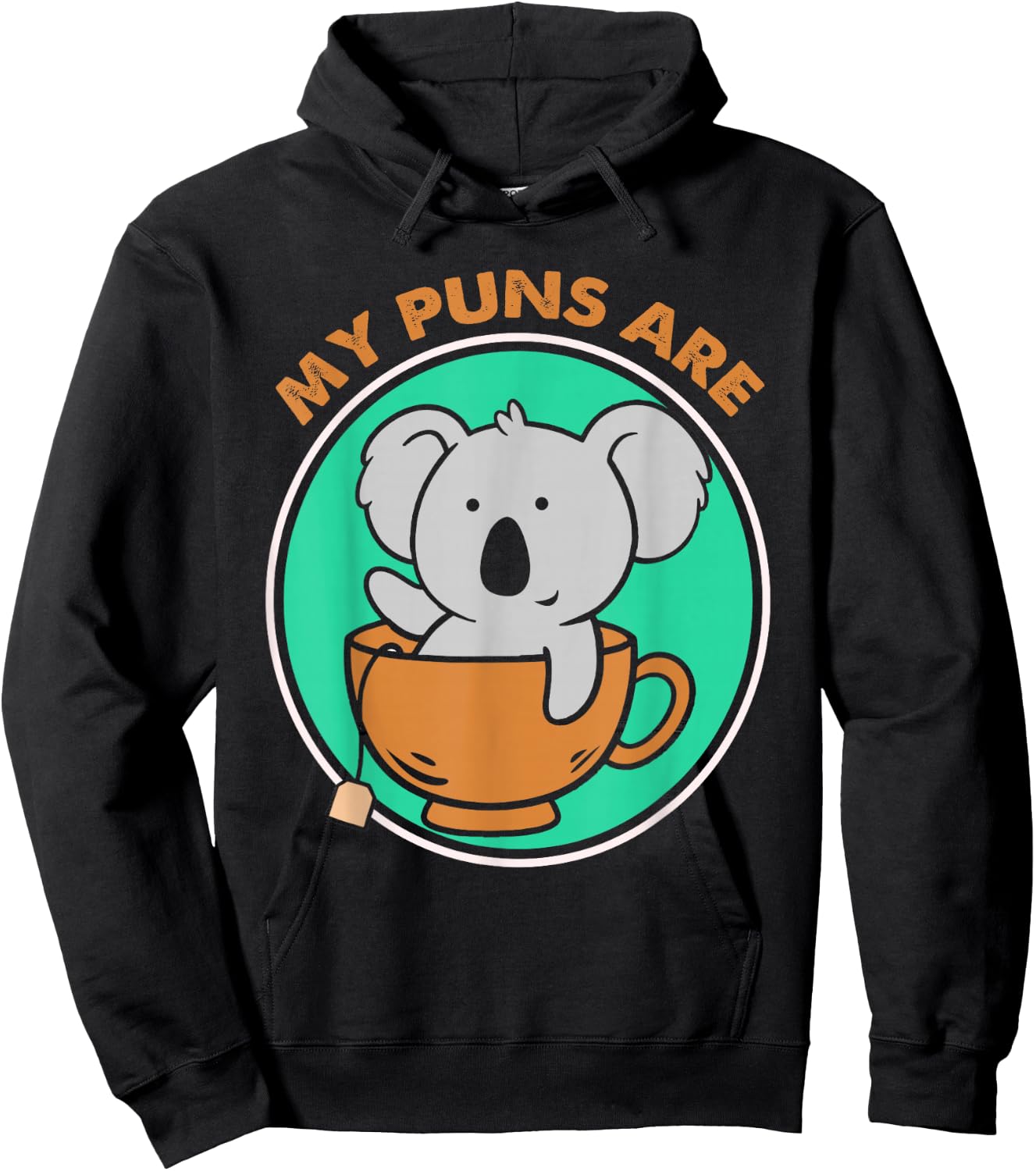 My Puns Are Koala Tea Bear Pun Hoodie - Hoodie | Black