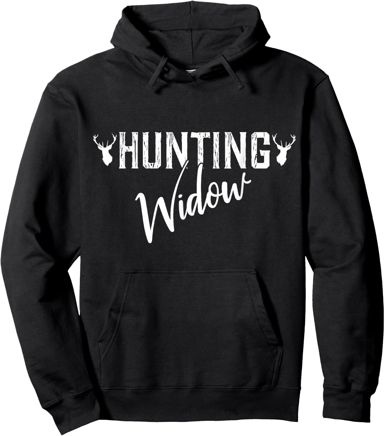 Funny Deer Hunting Shirts Hunting Widow Hoodie - Hoodie | Black