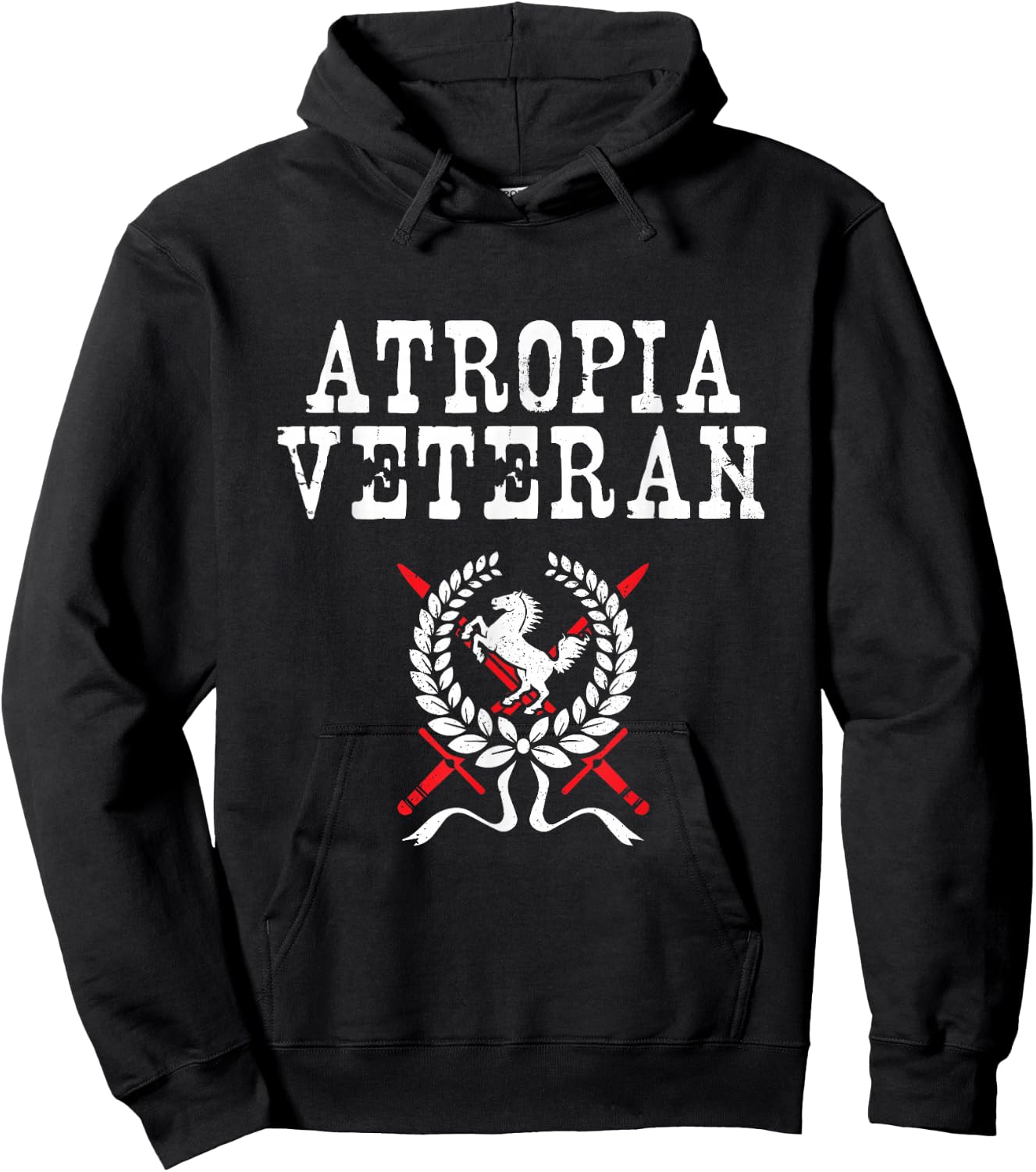 Veteran Atropia Army War Gift Pride Hoodie - Hoodie | Black