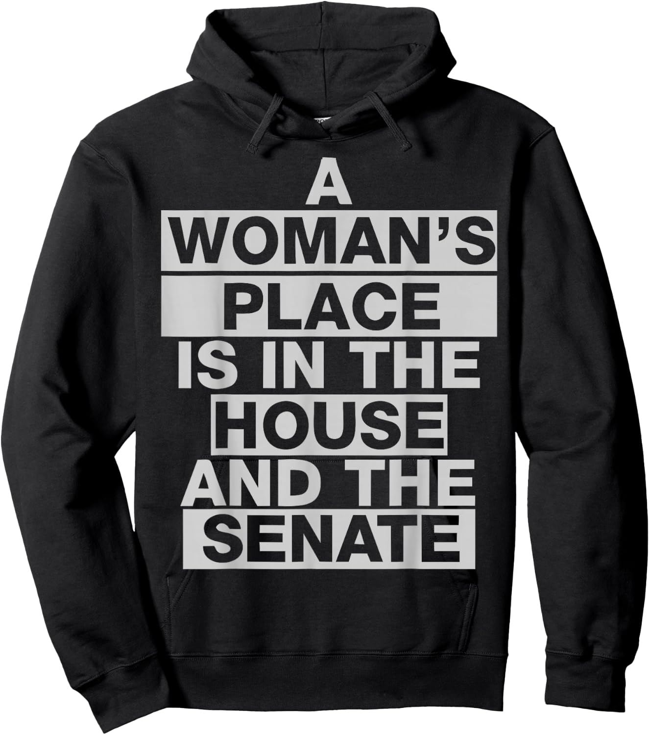 A woman's place is in the house and the senate Vote Hoodie - Hoodie | Black