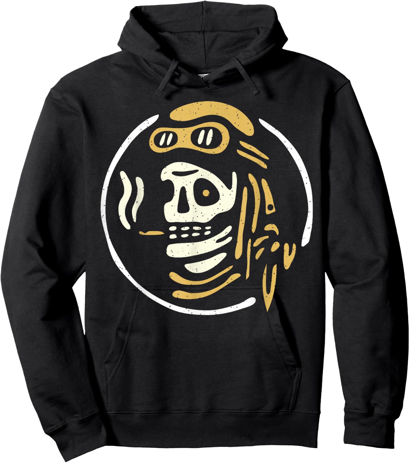 Vintage Biker Ghost Pilot - Tattoo Flash Rider Skull Hoodie - Hoodie | Black