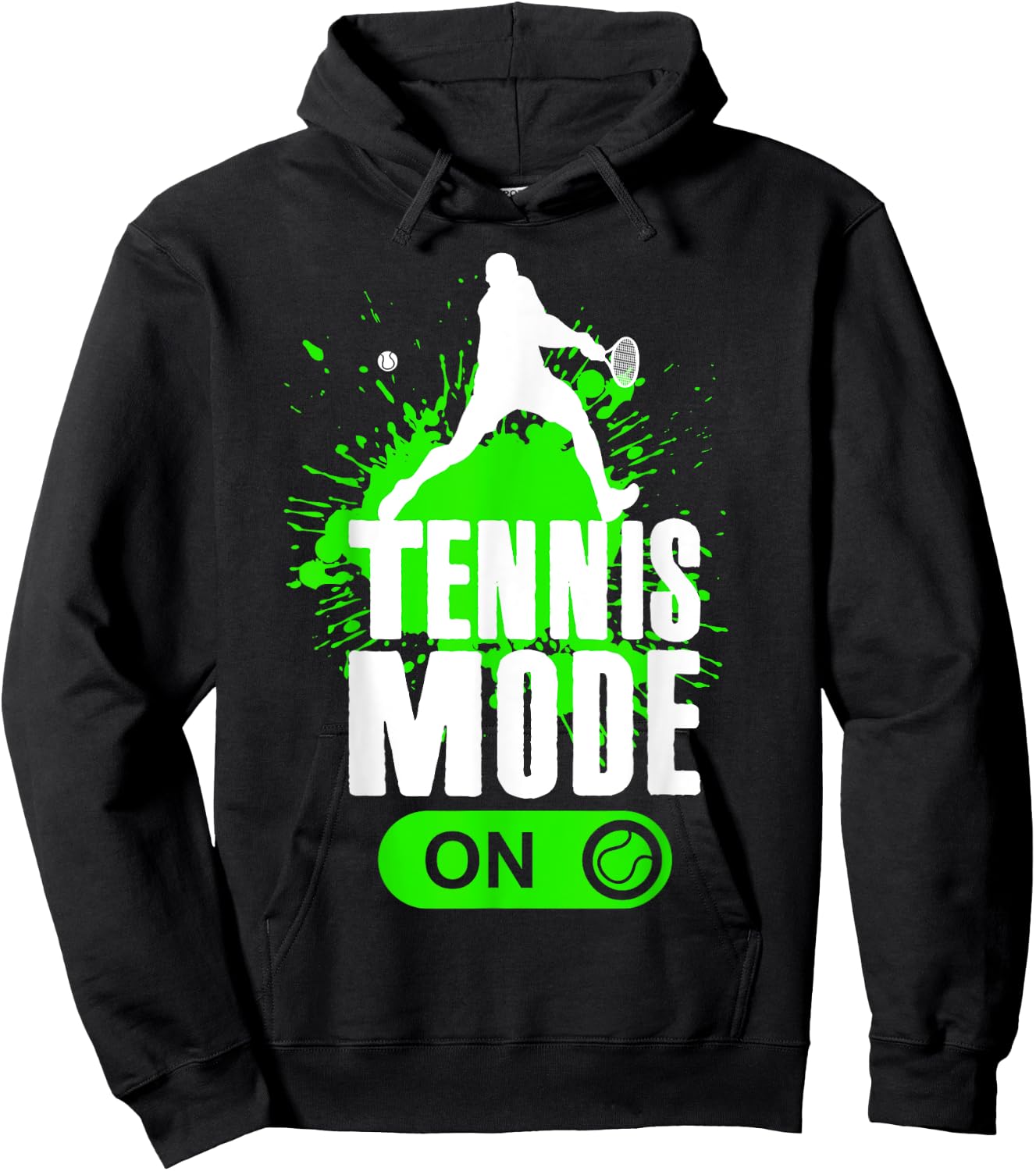 Tennis Mode On Cool Kids Youth Boys Tennis Player Gift Hoodie - Hoodie | Black