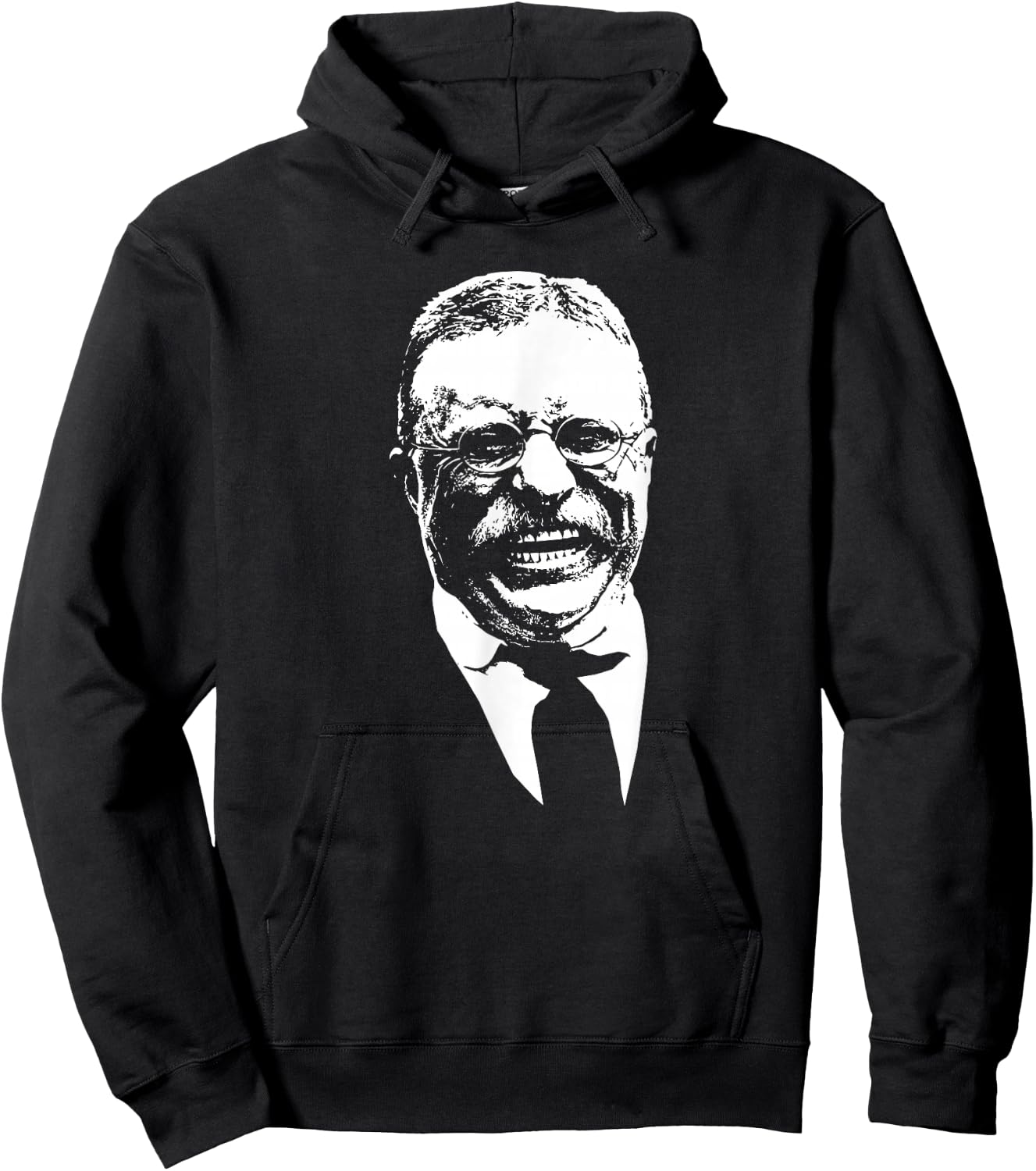 Smiling Teddy Roosevelt Hoodie - Hoodie | Black