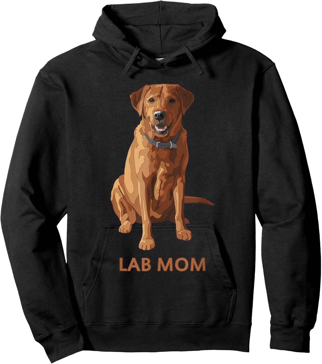 Lab Mom Fox Red Labrador Retriever Dog Lover Gift Hoodie - Hoodie | Black