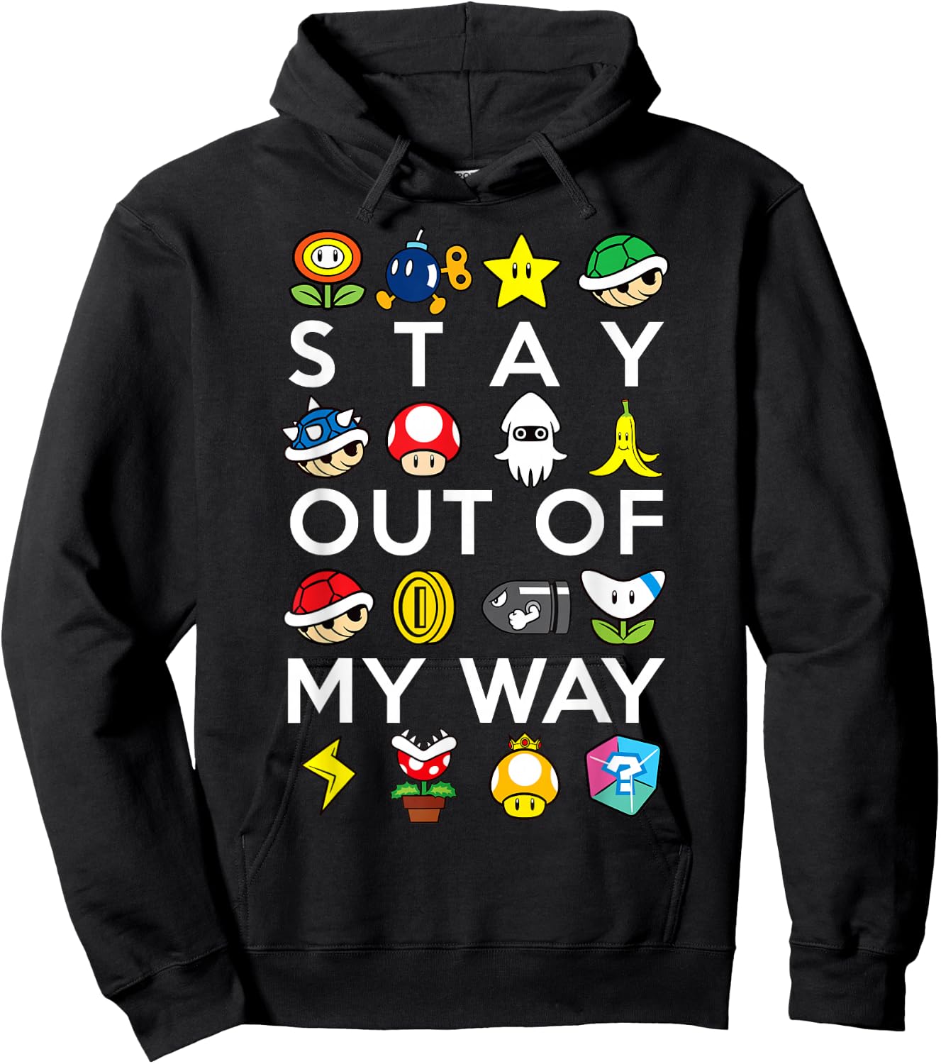 Nintendo Mario Kart Stay Out Of My Way Graphic Hoodie - Hoodie | Black