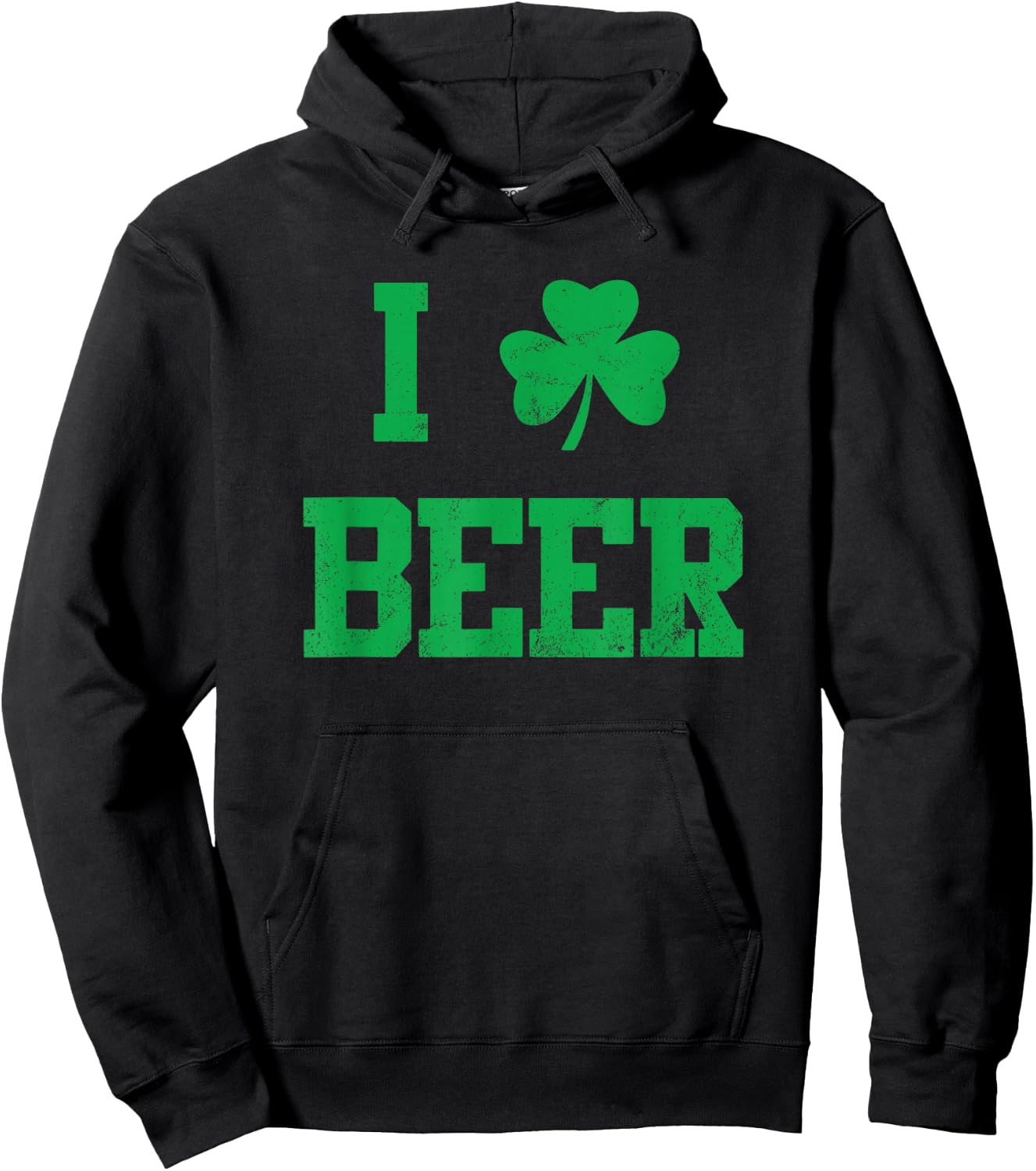 I Shamrock Beer Funny St Patrick' Day I Love Beer Hoodie - Hoodie | Black