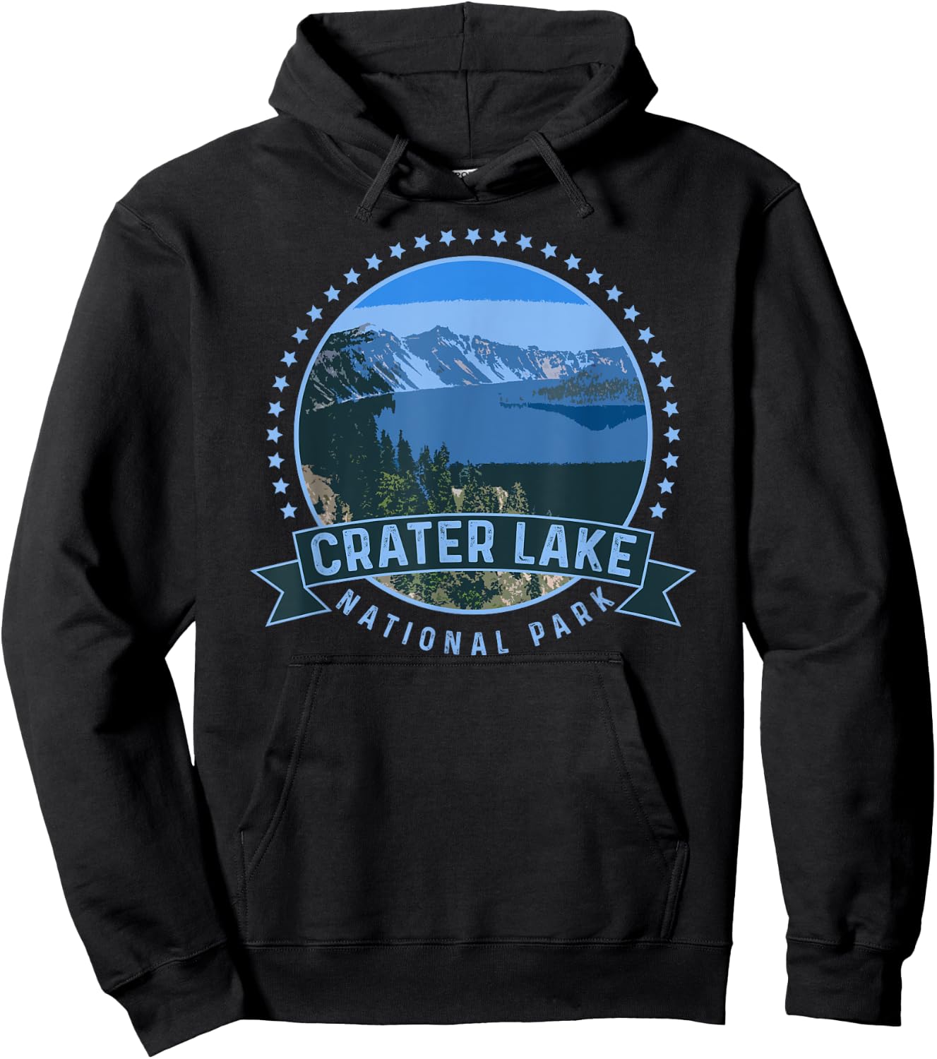 Crater Lake National Park -Outdoor Camping Hiking Hoodie - Hoodie | Black