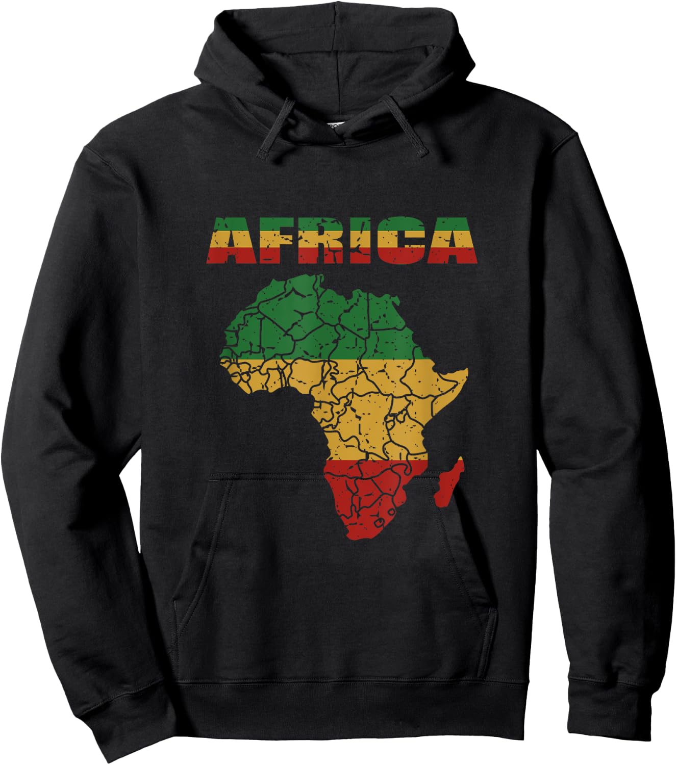 African Continent Africa Afro Reggae Flag Hoodie - Hoodie | Black
