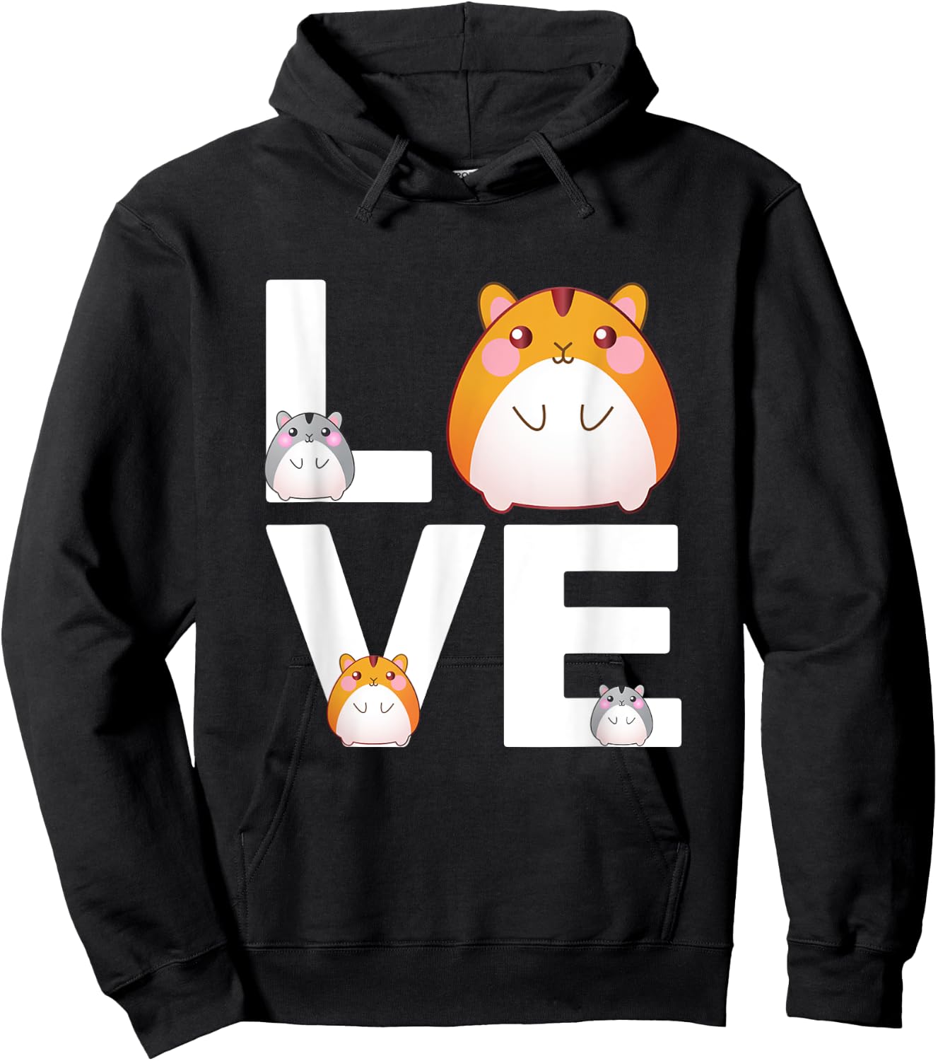 Funny Love Hamsters Shirt Animal Toys Pets Lovers Hoodie - Hoodie | Black