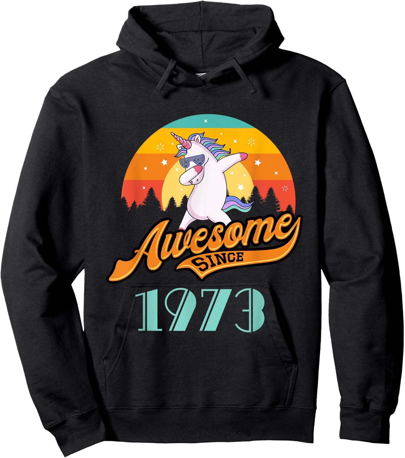 Awesome since 1973 - Year of Birth & Birthday Gift Hoodie - Hoodie | Black