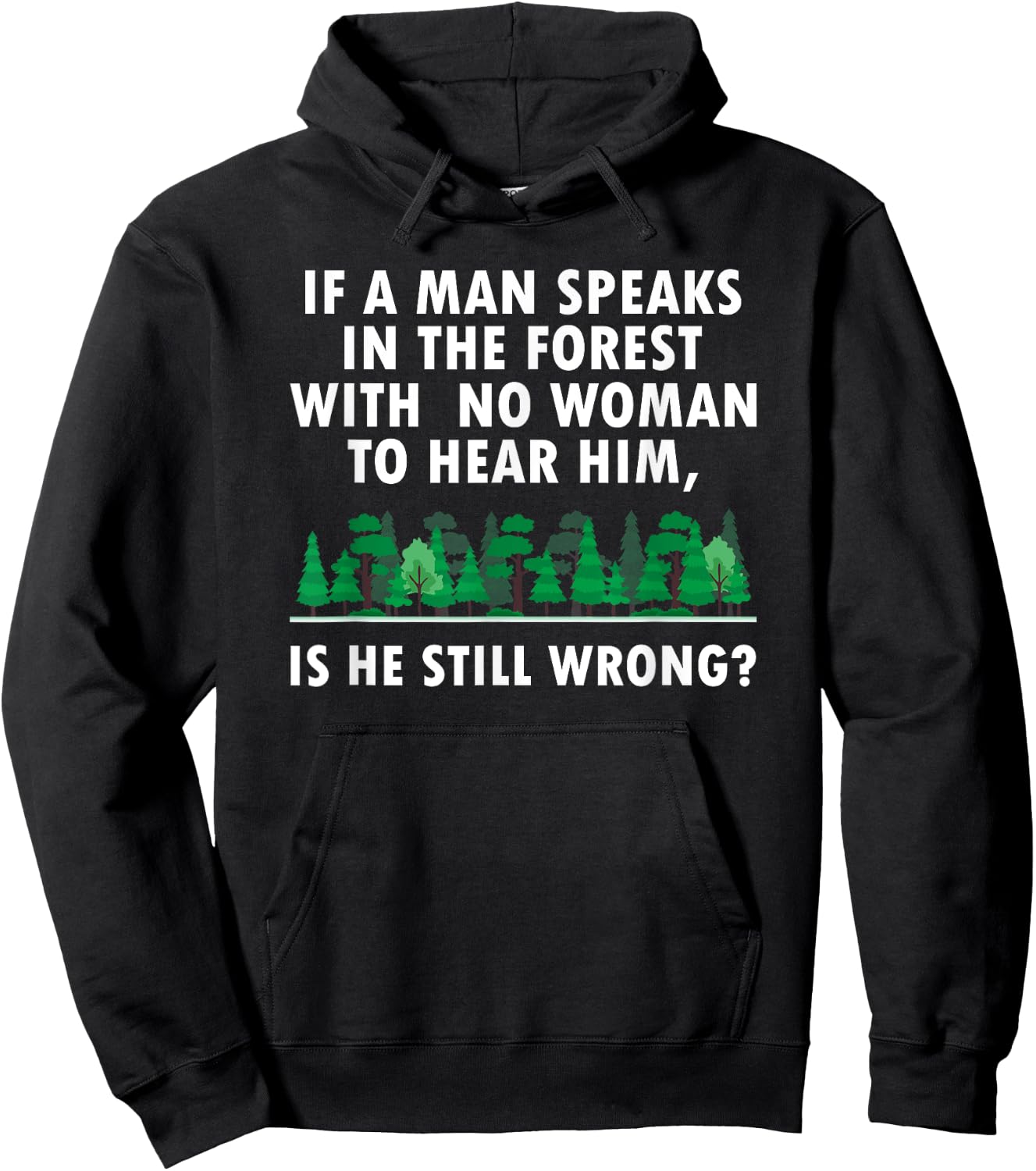 If a Man Speaks in The Forest With No Woman to Hear Hoodie - Hoodie | Black