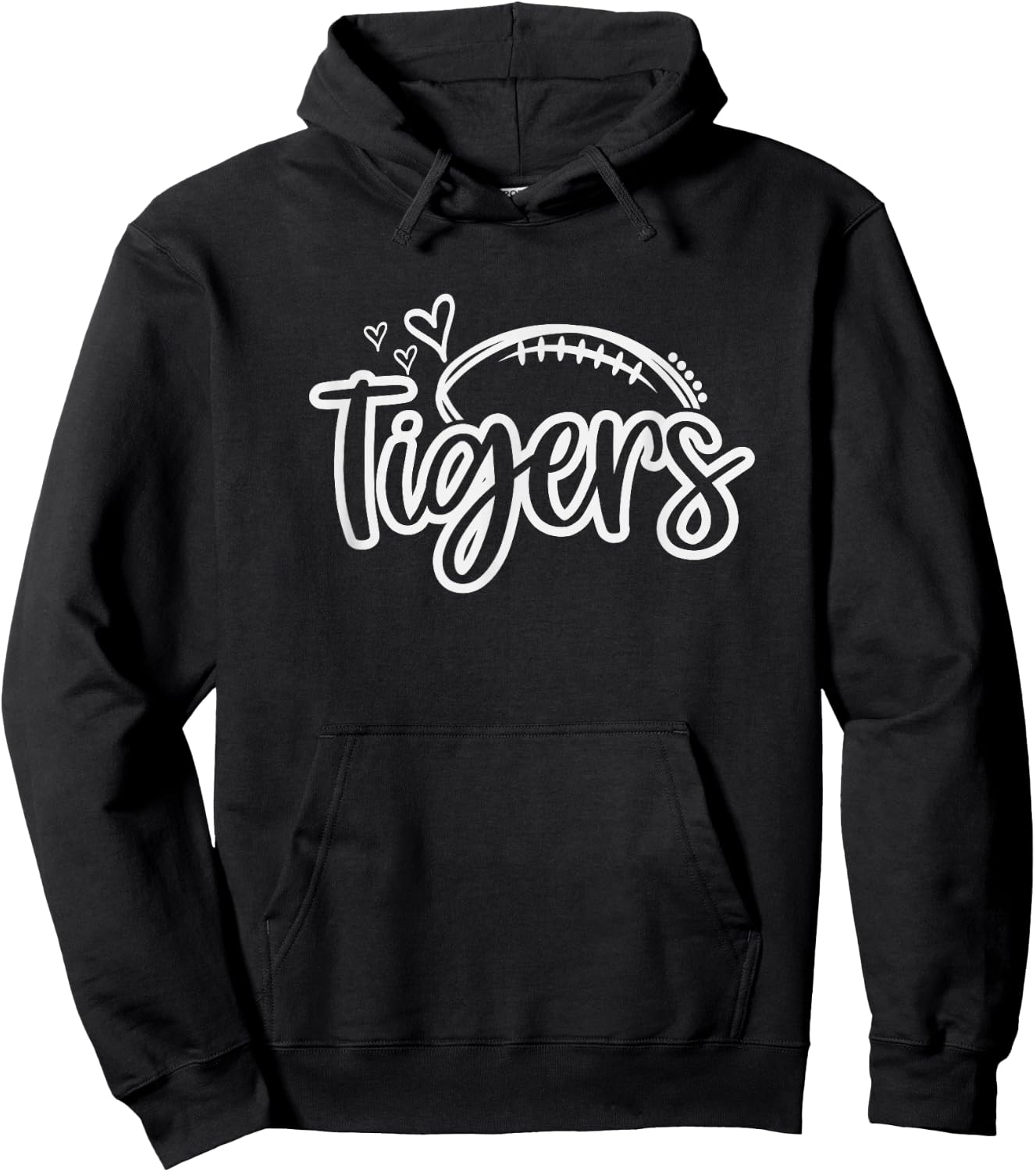 Football Tigers School Sports Fan Team Spirit Hoodie - Hoodie | Black