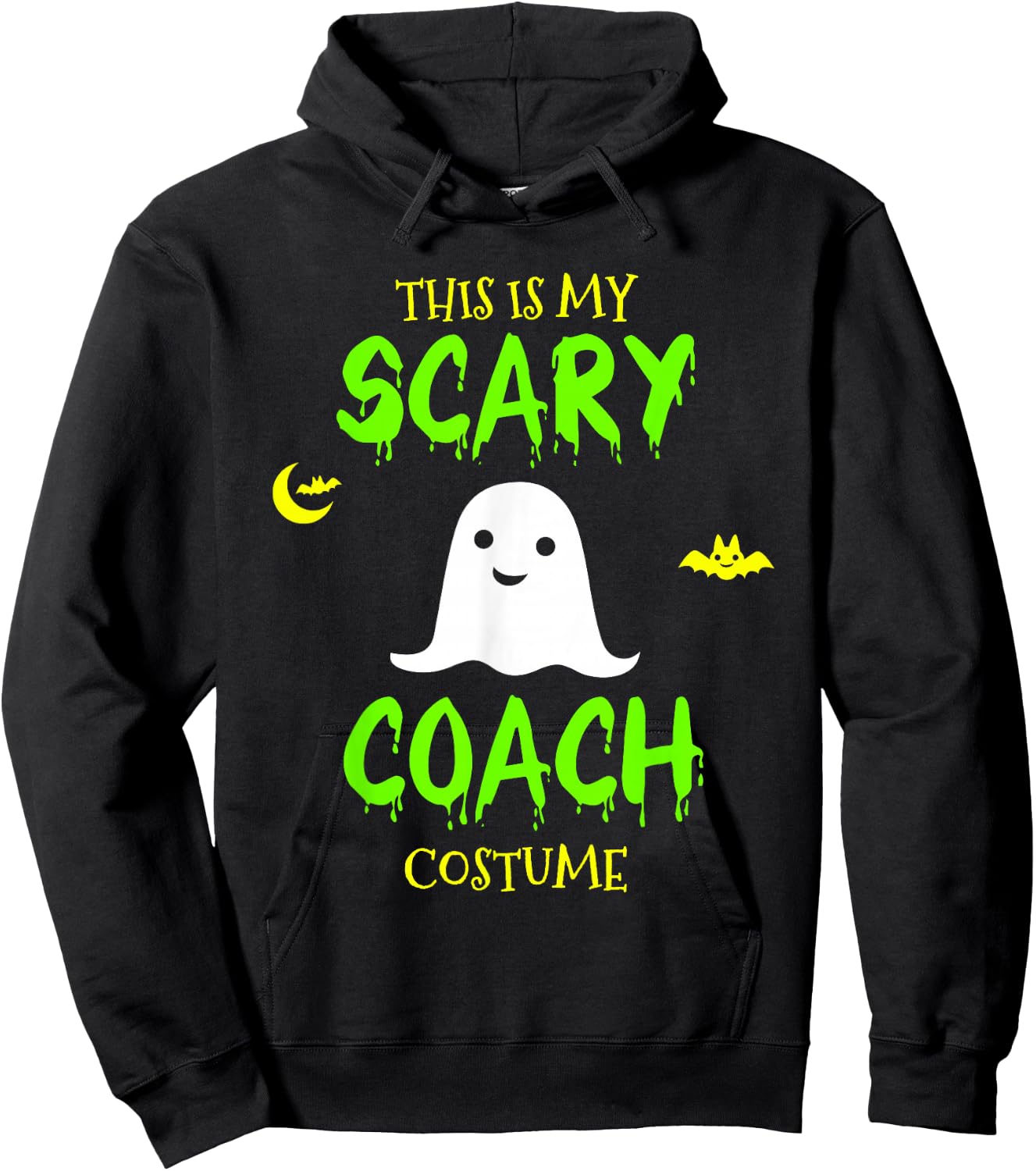 This Is My Scary Coach Costume Halloween Lazy Easy Hoodie - Hoodie | Black