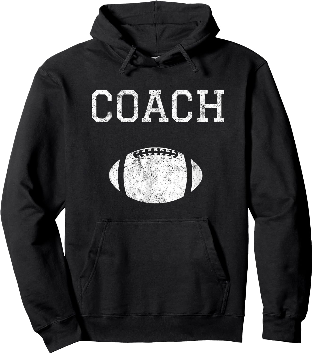 Vintage Football Coach Graphic Novelty Hoodie - Hoodie | Black